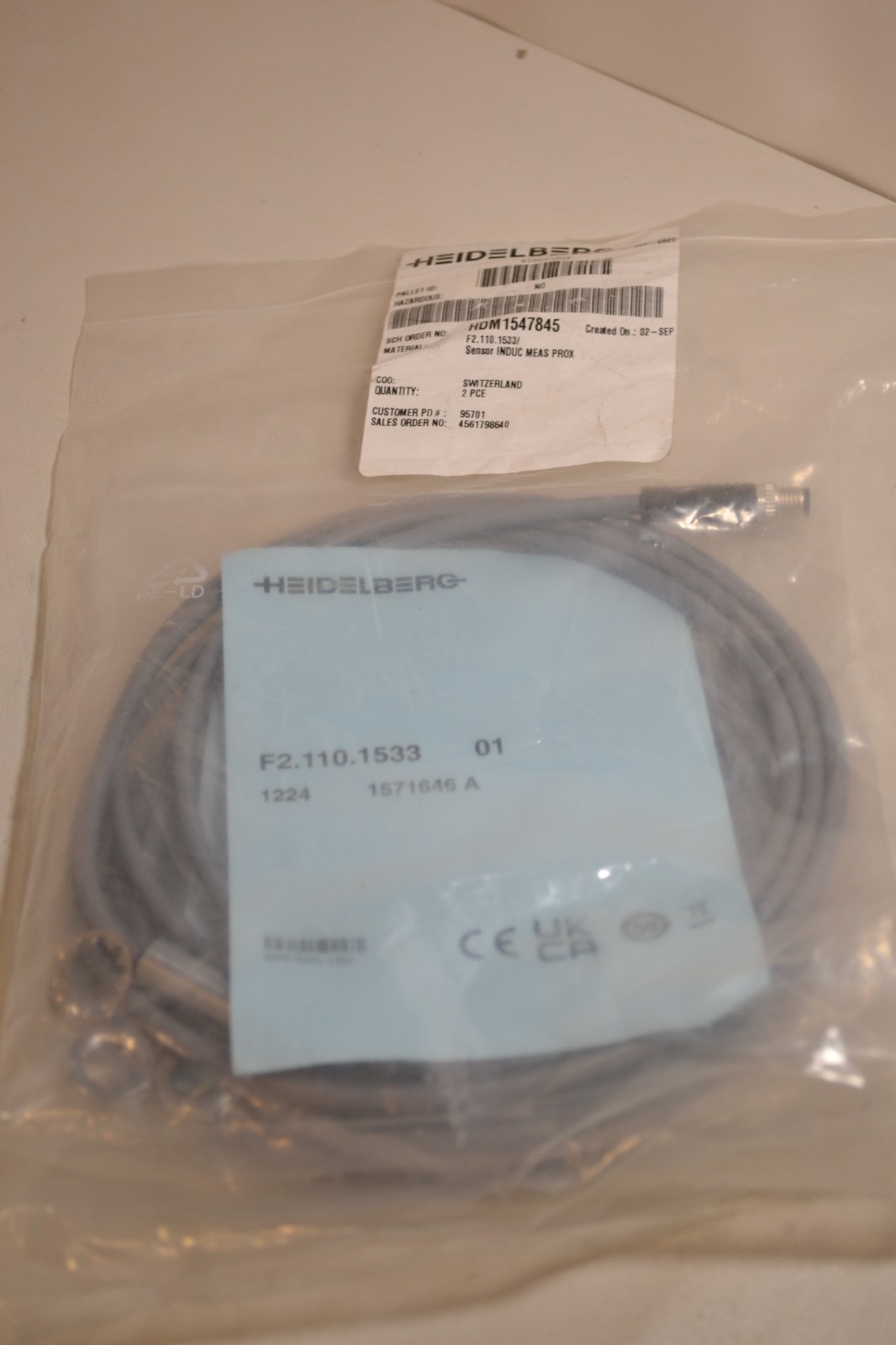 HEIDELBERG HDM1547845 Sensor Induction F2.110.1533