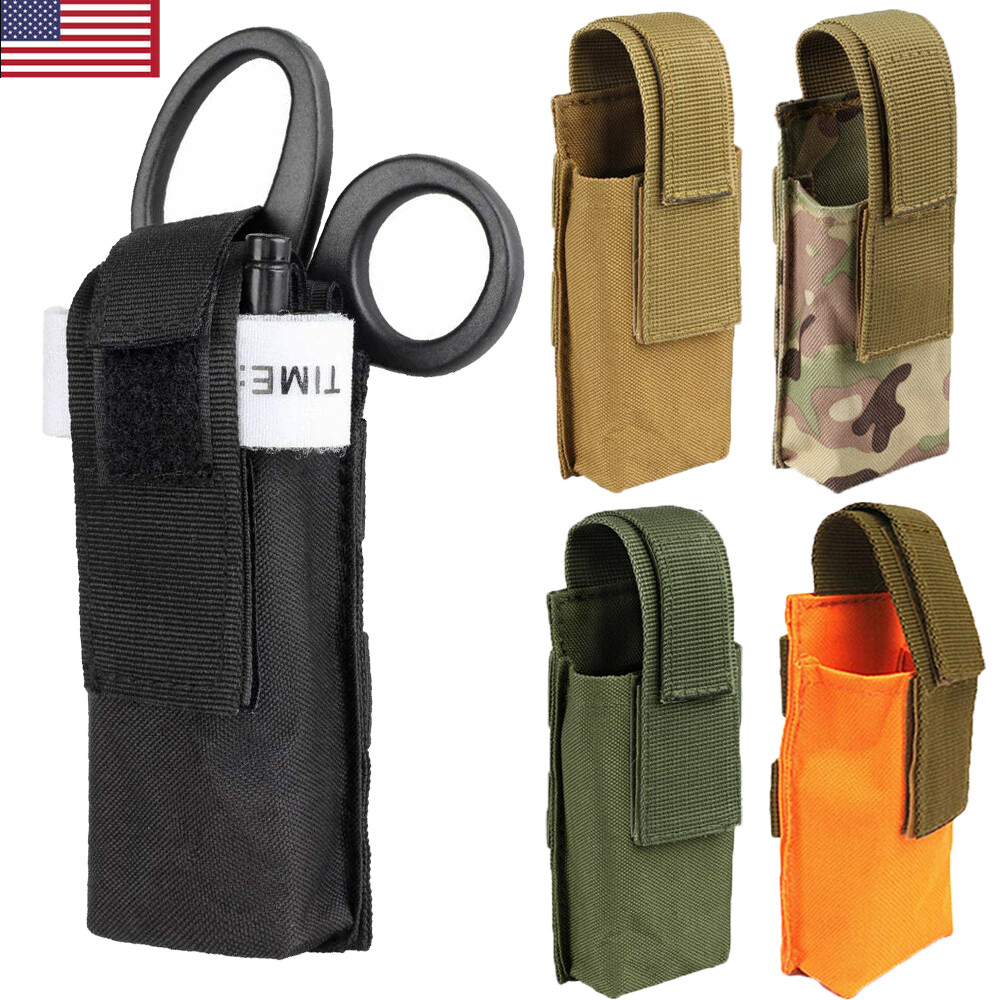 Tactical Molle CAT Tourniquet Pouch TQ Holder Trauma Shear Slot Belt Holster