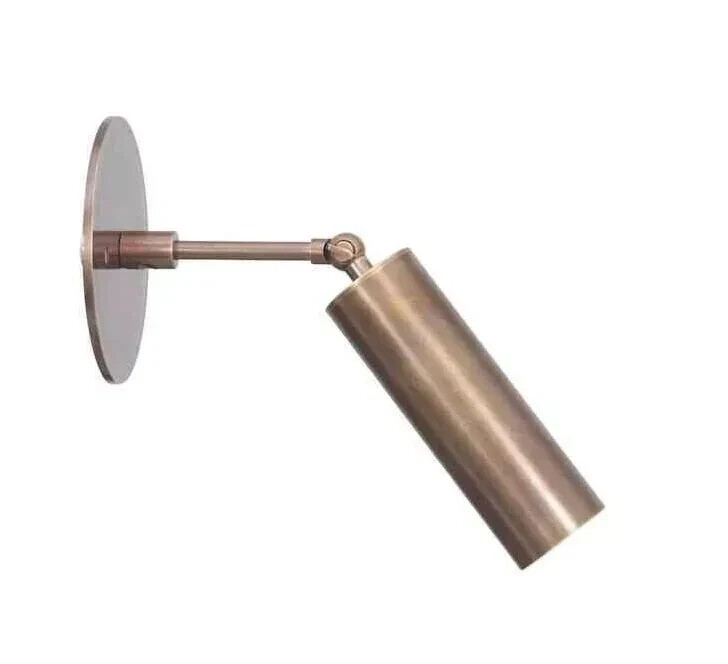 Brass Cylindrical Wall Sconce Light Mid Century Sputnik Stilnovo Italian light