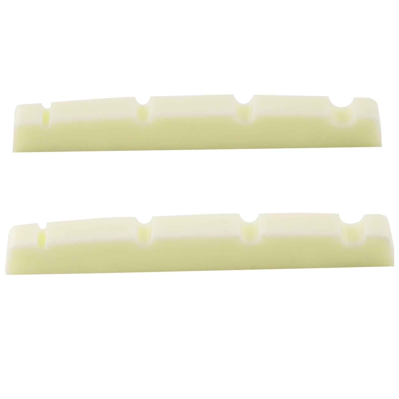 Musiclily Pro 2Pcs Ivory Slotted 42.3mm Flat Nuts For 4 String Precision Bass PB