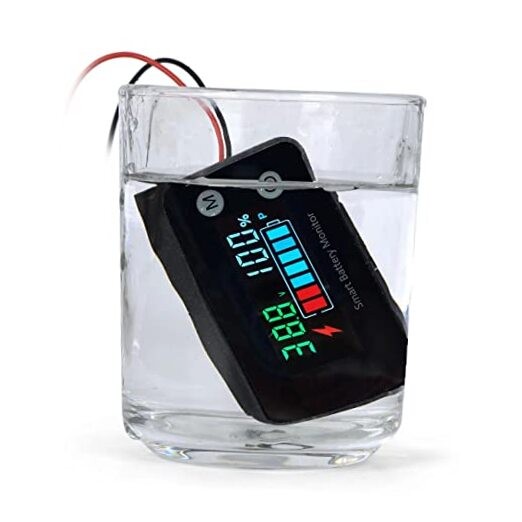 Blue IPX7 Battery Monitor 12V 24V 36V 48V 60V 72V Car Motorcycle Golf