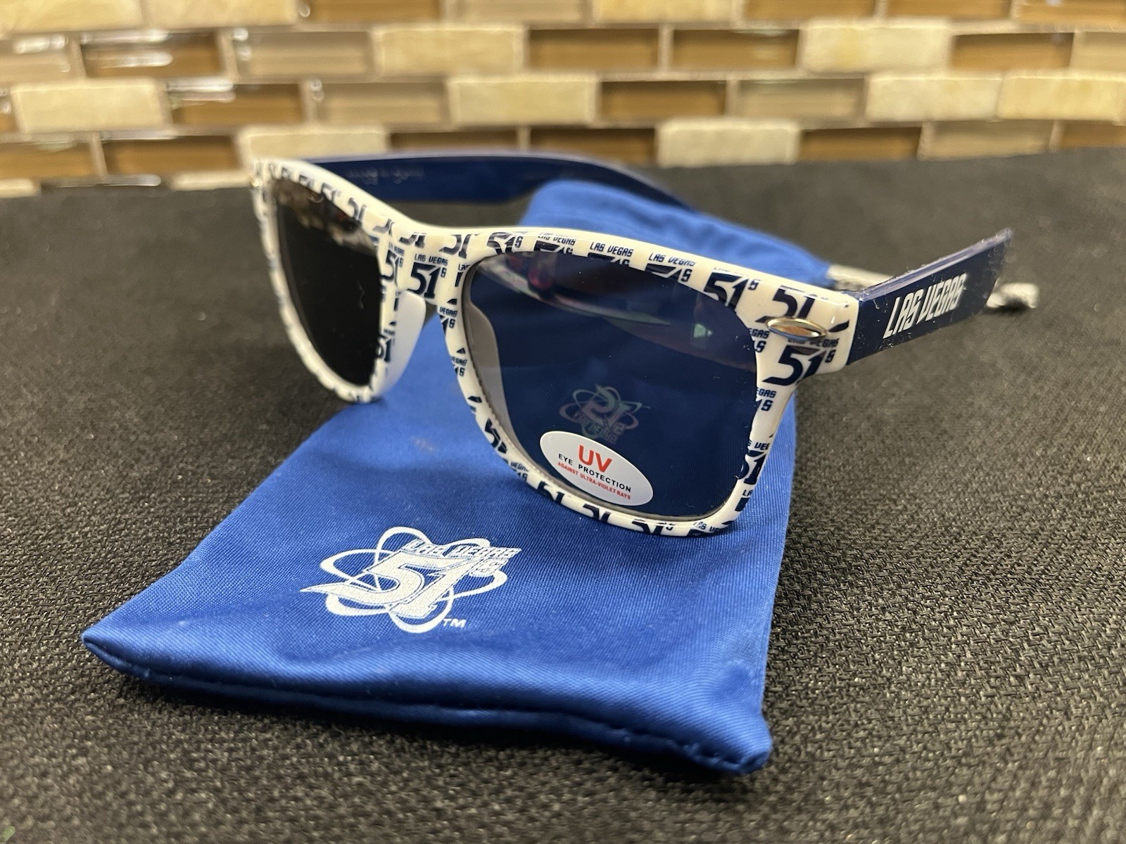 Rare Las Vegas 51’s Minor League Baseball Team Sunglasses w/ Drawstring Bag! NEW