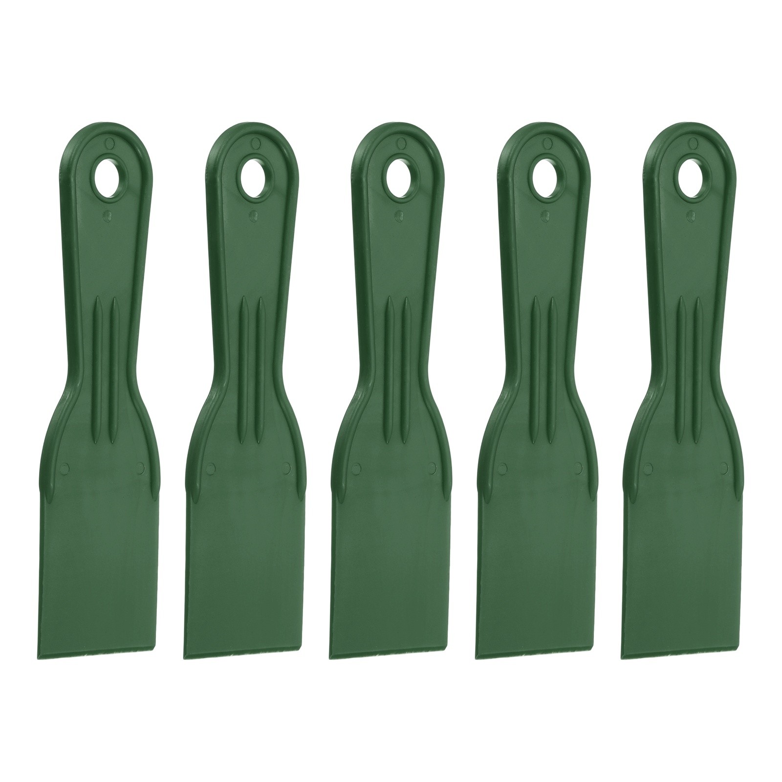 5pcs Putty Knife 2" Width Flexible Plastic Putty Knife Paint Scraper Dark Green