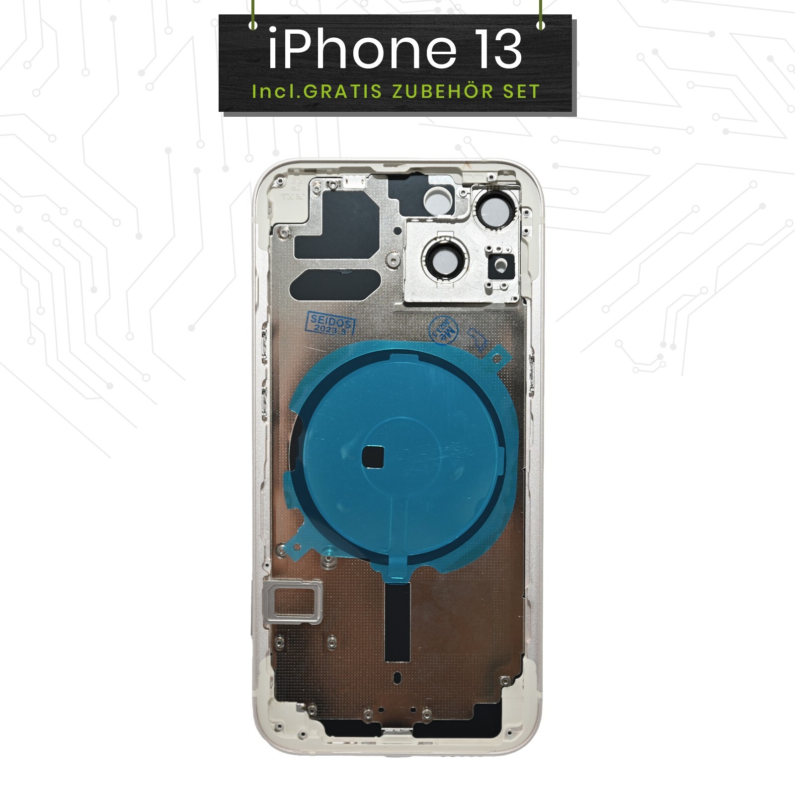 Back Cover for iPhone 13 White Housing Frame Back Frame Housing White NEW