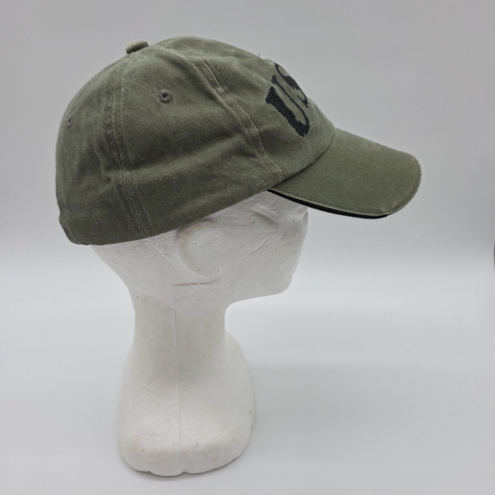 USMC Hat Olive Drab US Marine Corps Eagle Globe Strapback Cap
