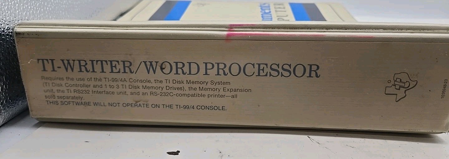 Texas Instruments Home Computer Binder TI-WRITER/WORD PROCESSOR TI-99/4A (22)