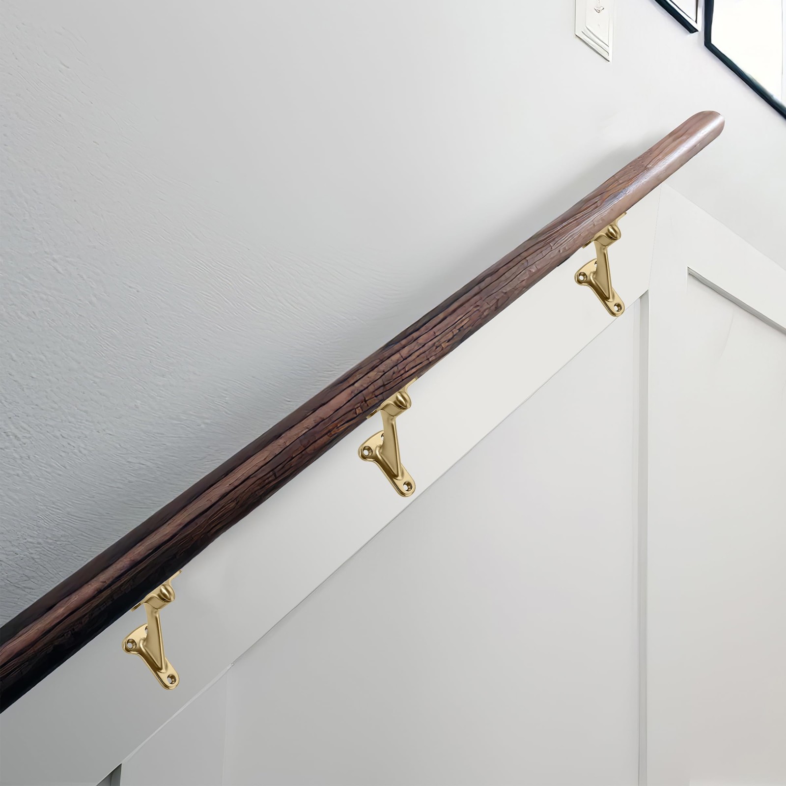 ZAUYX 5 Pack 3 Inch Hand Rail Bracket Champagne 5 Pack, Bronze