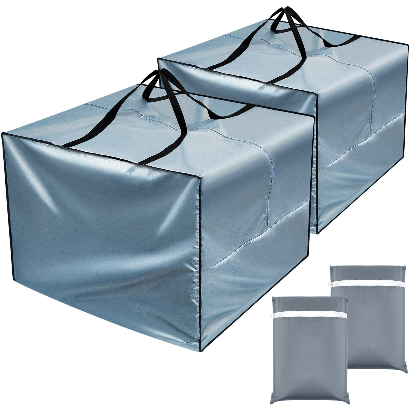 Patelai 2-Cushion Cover Storage Bags, 105 Gal, 32x32x24", Waterproof w/Zipper