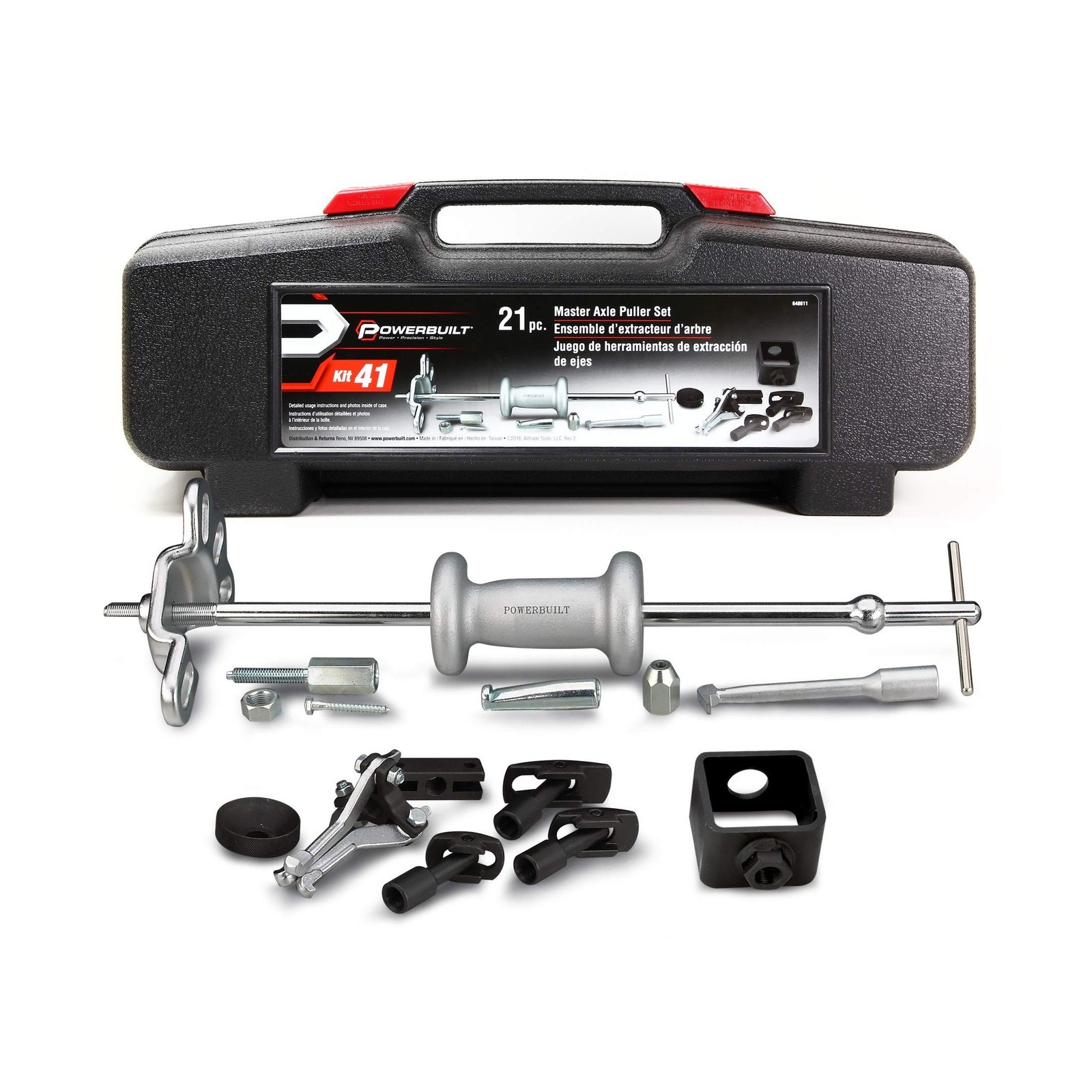 Powerbuilt Master Axle Puller Tool Set, Remove Car Front and Rear, Bearings a...