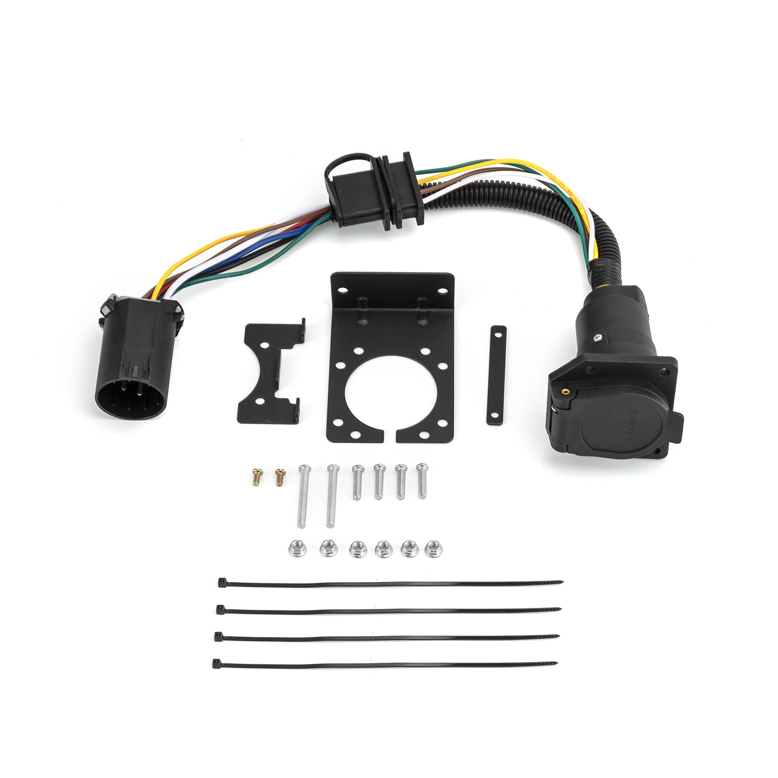 For Toyota Tacoma 2007-2024 , 7 Way Trailer Wiring Harness 4 Way Flat Plug Kit