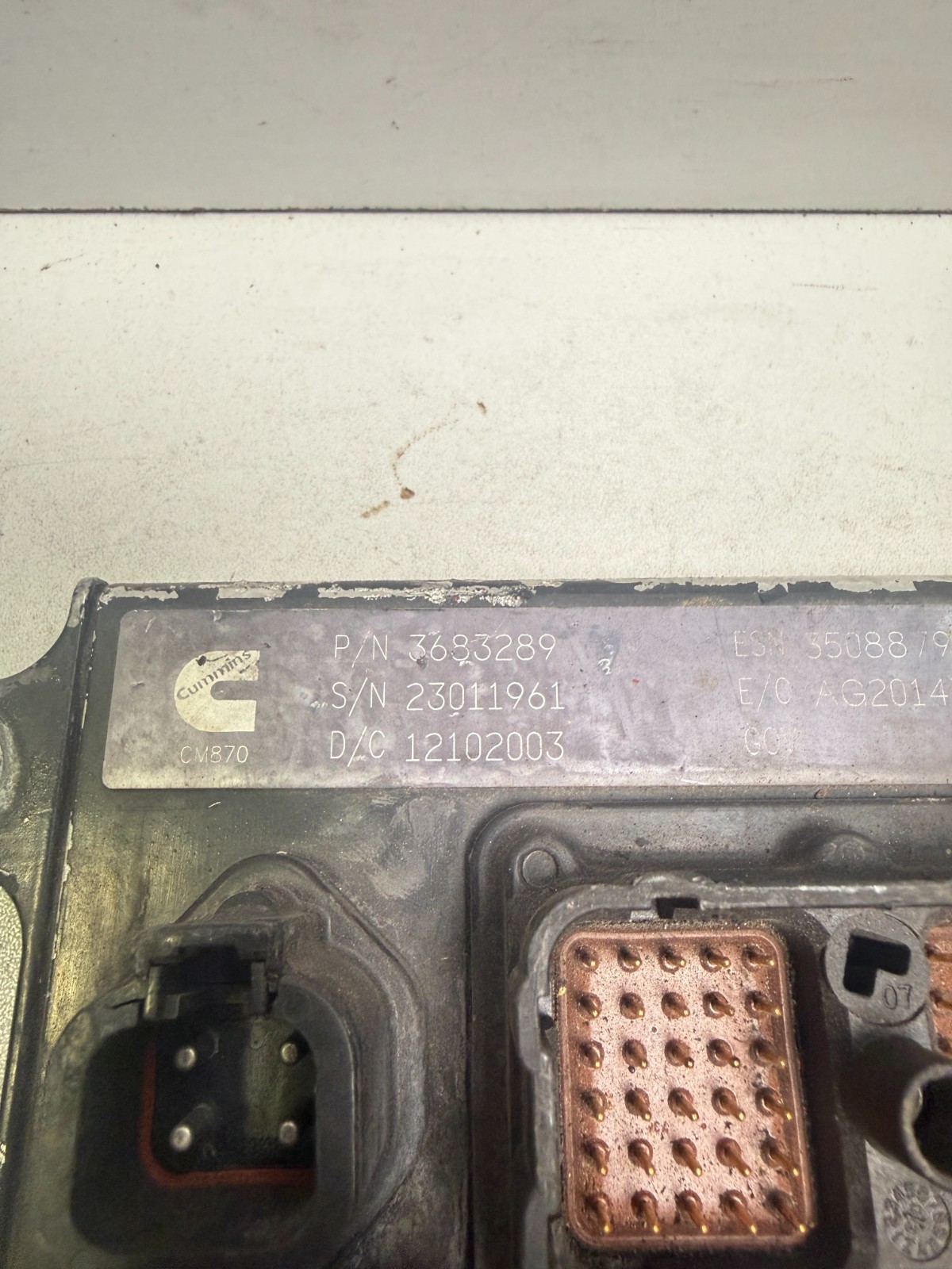 OEM Cummins ISX Engine Control Module ECM ECU P/N: 3683289