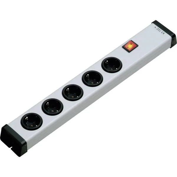 Ehmann 0201x00052300 Multi-Outlet with 5 Compartment Switch Grey without Con