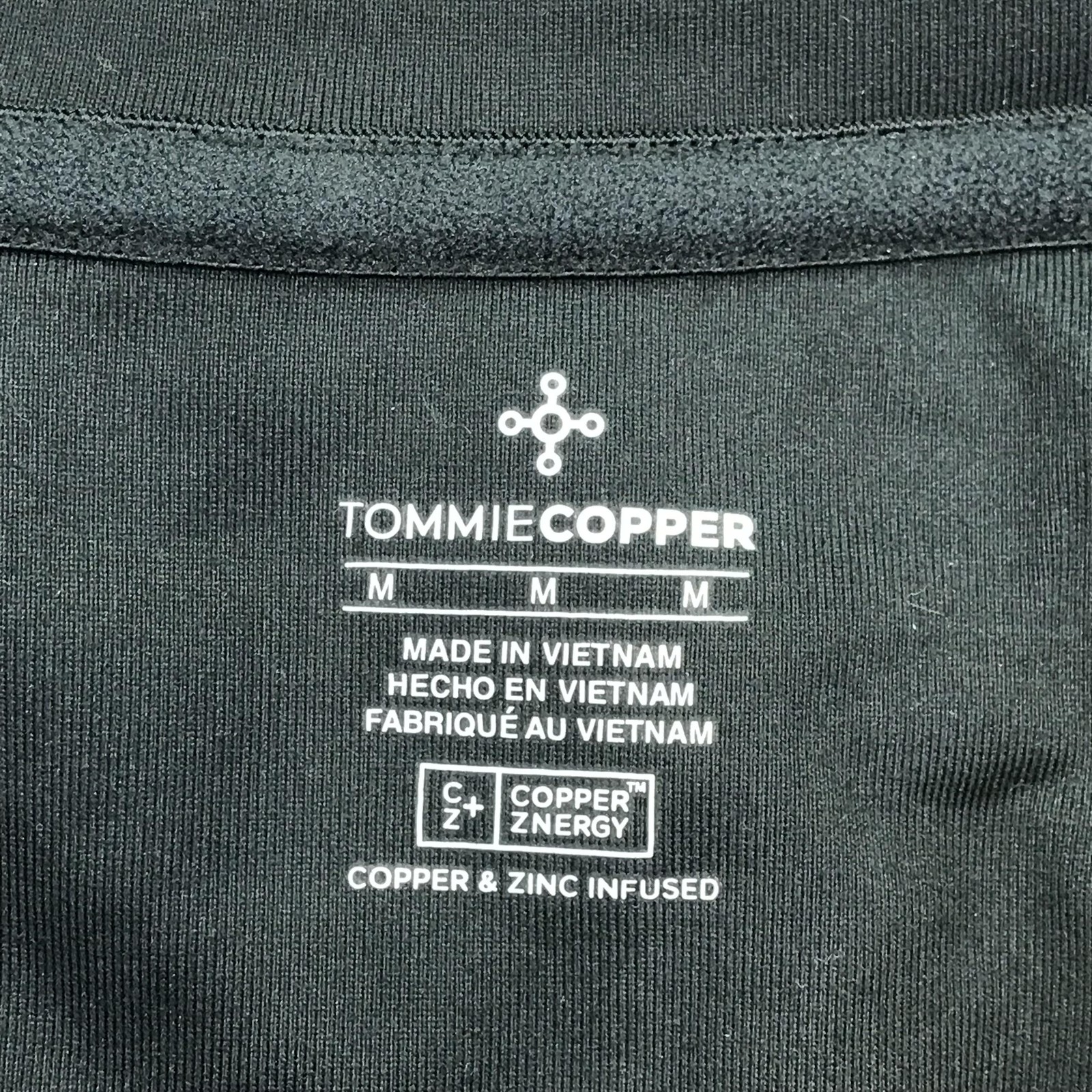 Tommie Copper Womens Back Support Compression Shirt Medium Black Short Sleeve