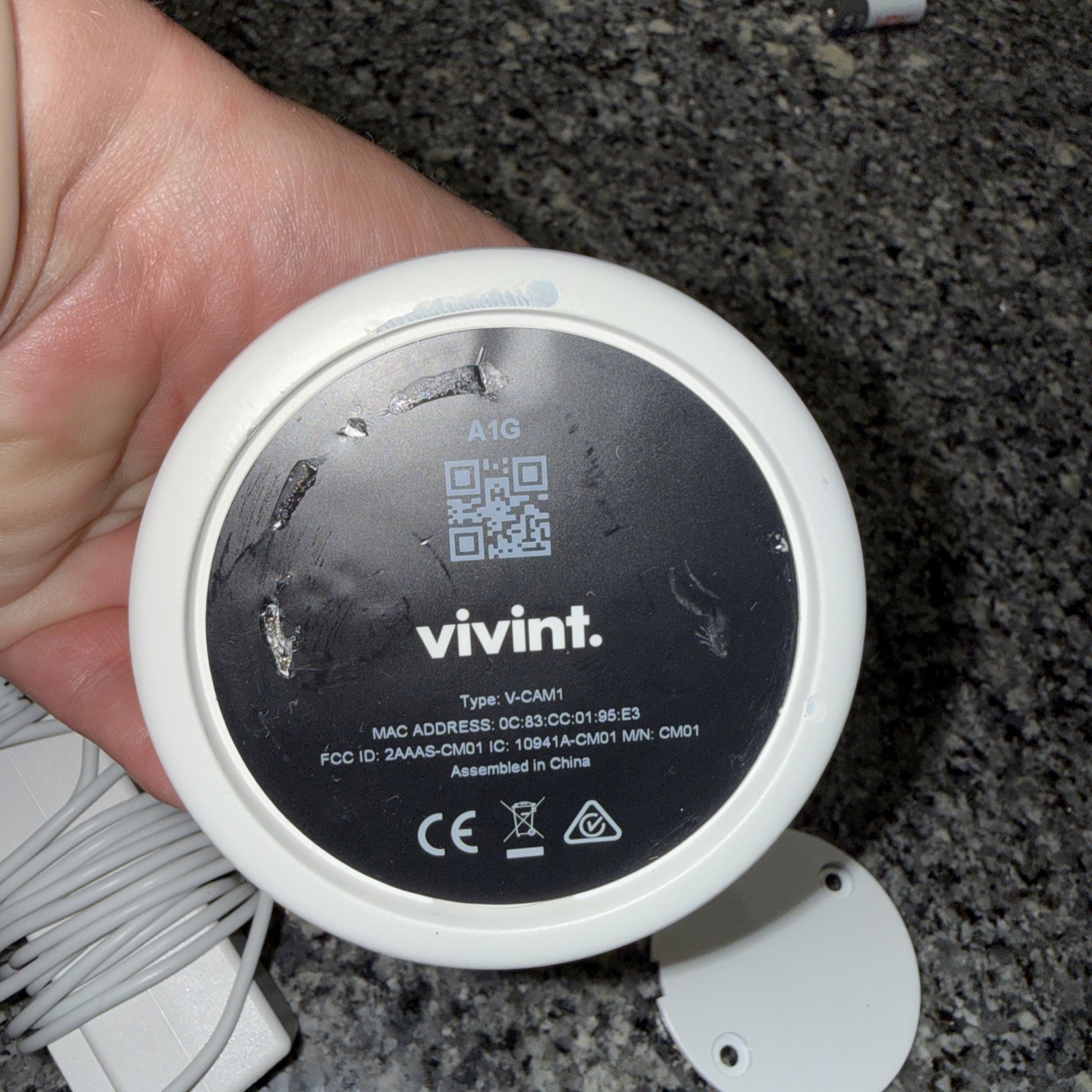 Vivint Indoor Ping Camera V-CAM1 - Tested Working