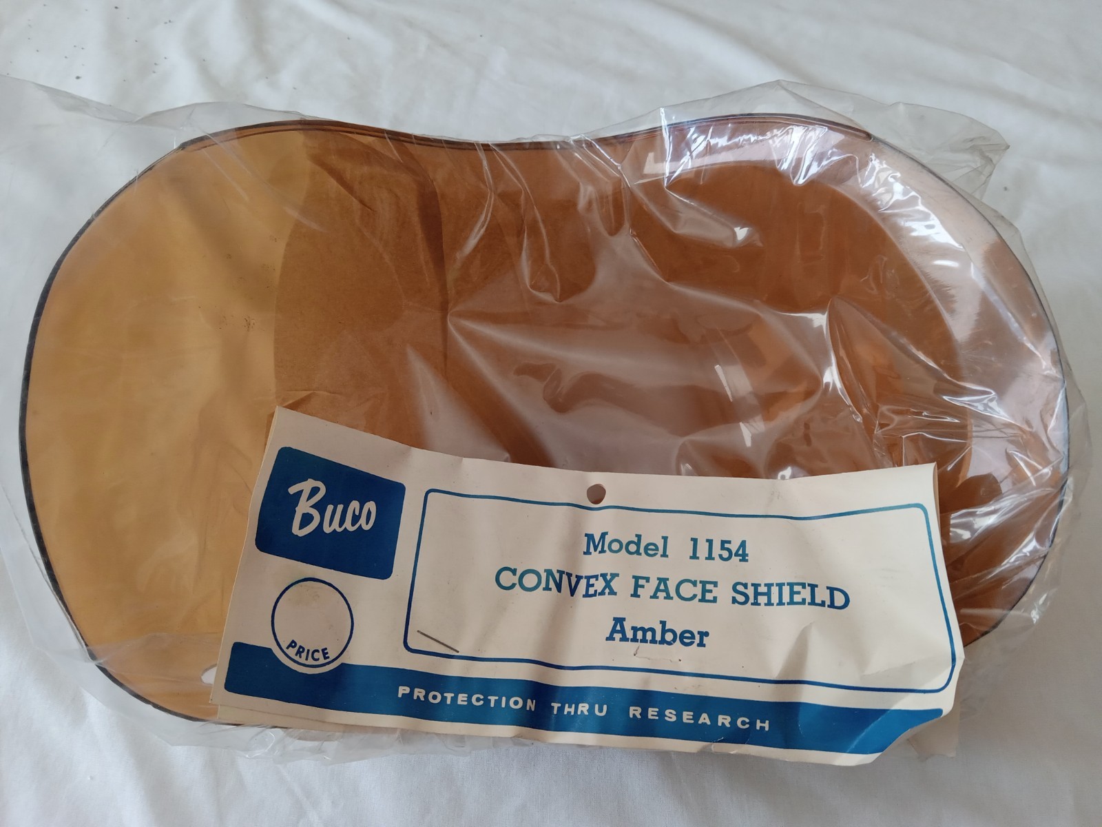 Buco Model 1154 Convex Face Shield Amber 3 Snap