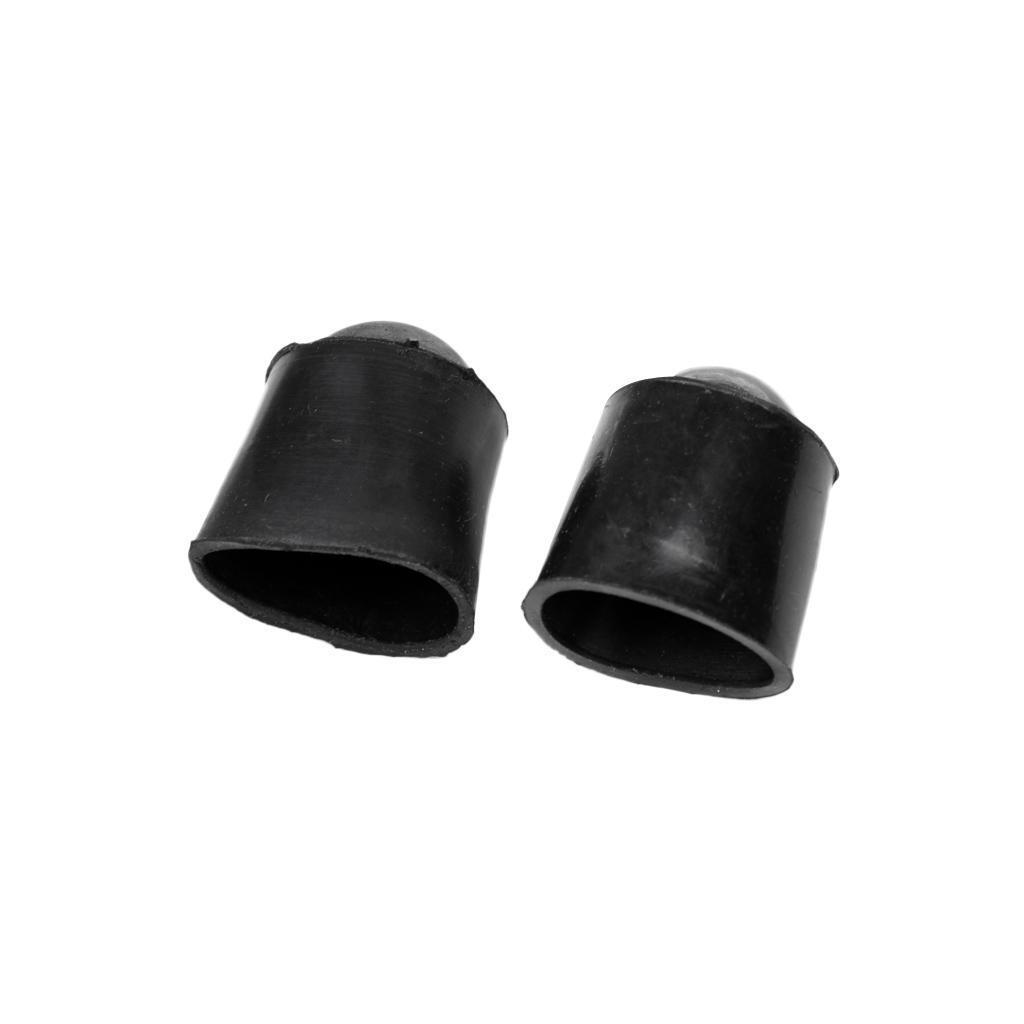 2 Pieces Billiards Pool Cue Bottom Protectors Rubber Covers