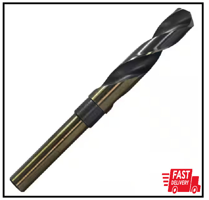 39/64 In High Speed Steel Twist Black Gold Reduced Shank Drill Bit 1/2 In Shank