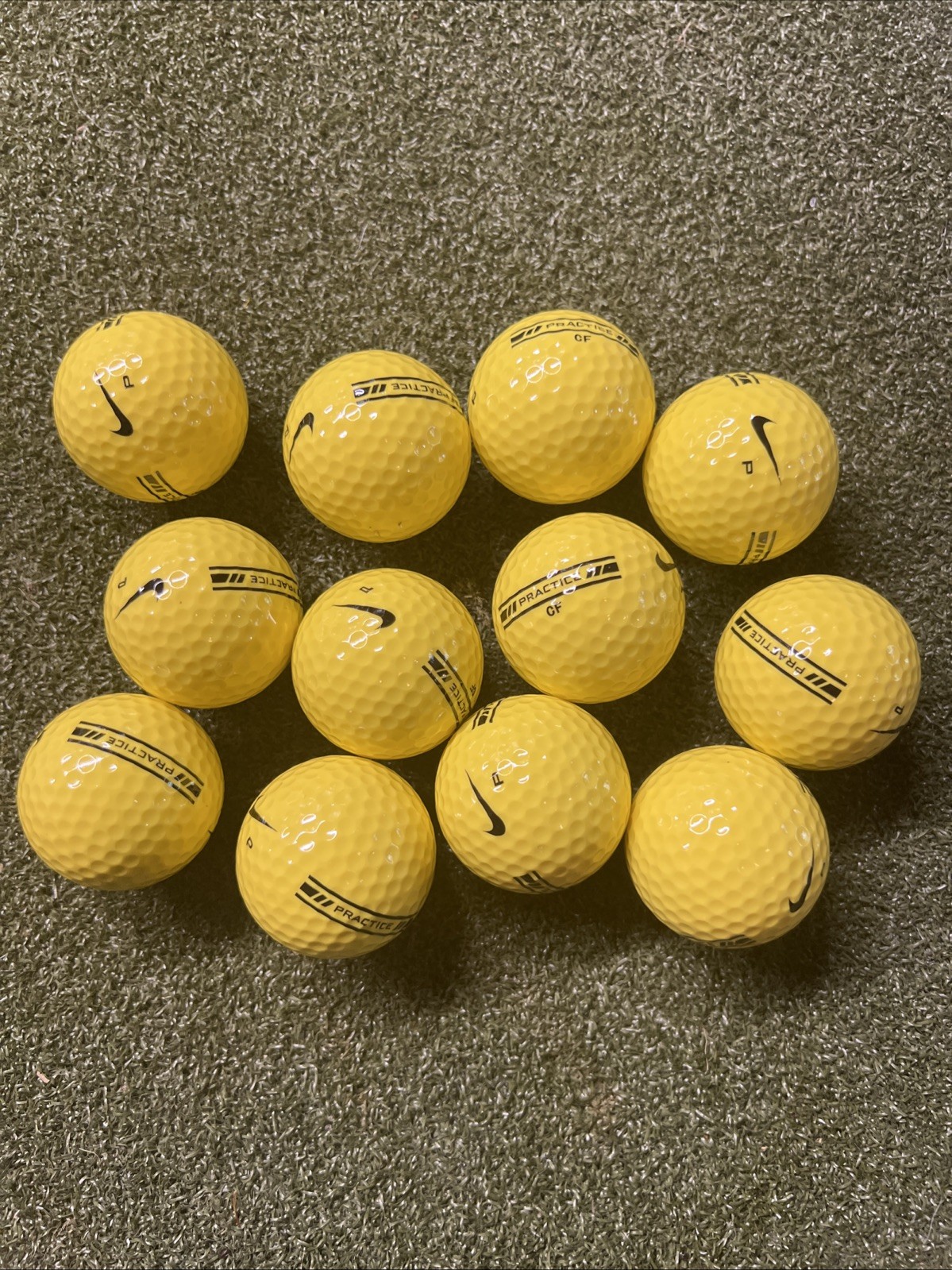 New Old Stock Yellow NIKE range balls Per Dozen