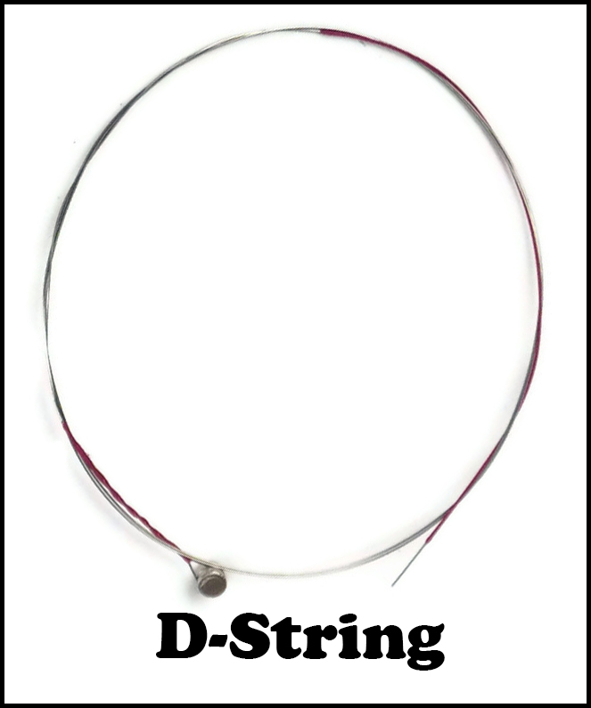 Viola String Steel Ball End D-2 String for Student Viola in 12" (1/2) Size