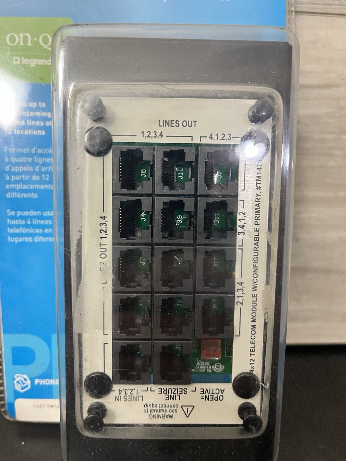 New Legrand ON-Q Phone Input Module 4 Line 12 Location