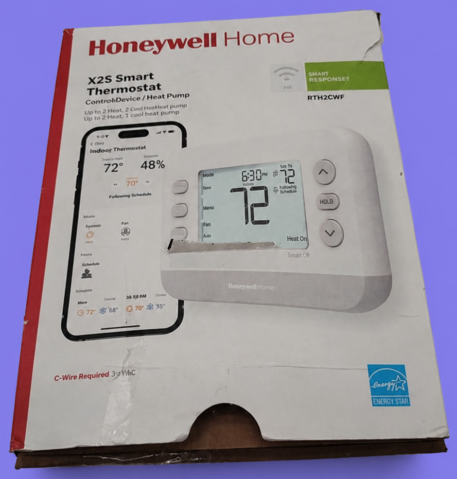 Honeywell Home X2S Smart WiFi Thermostat RTH2CWF Programmable Heat Pump C-Wire
