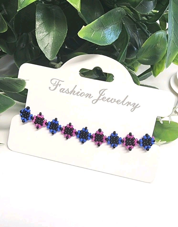 Beaded Multicolor Bracelet Made With Zcech Beads Seed Beads