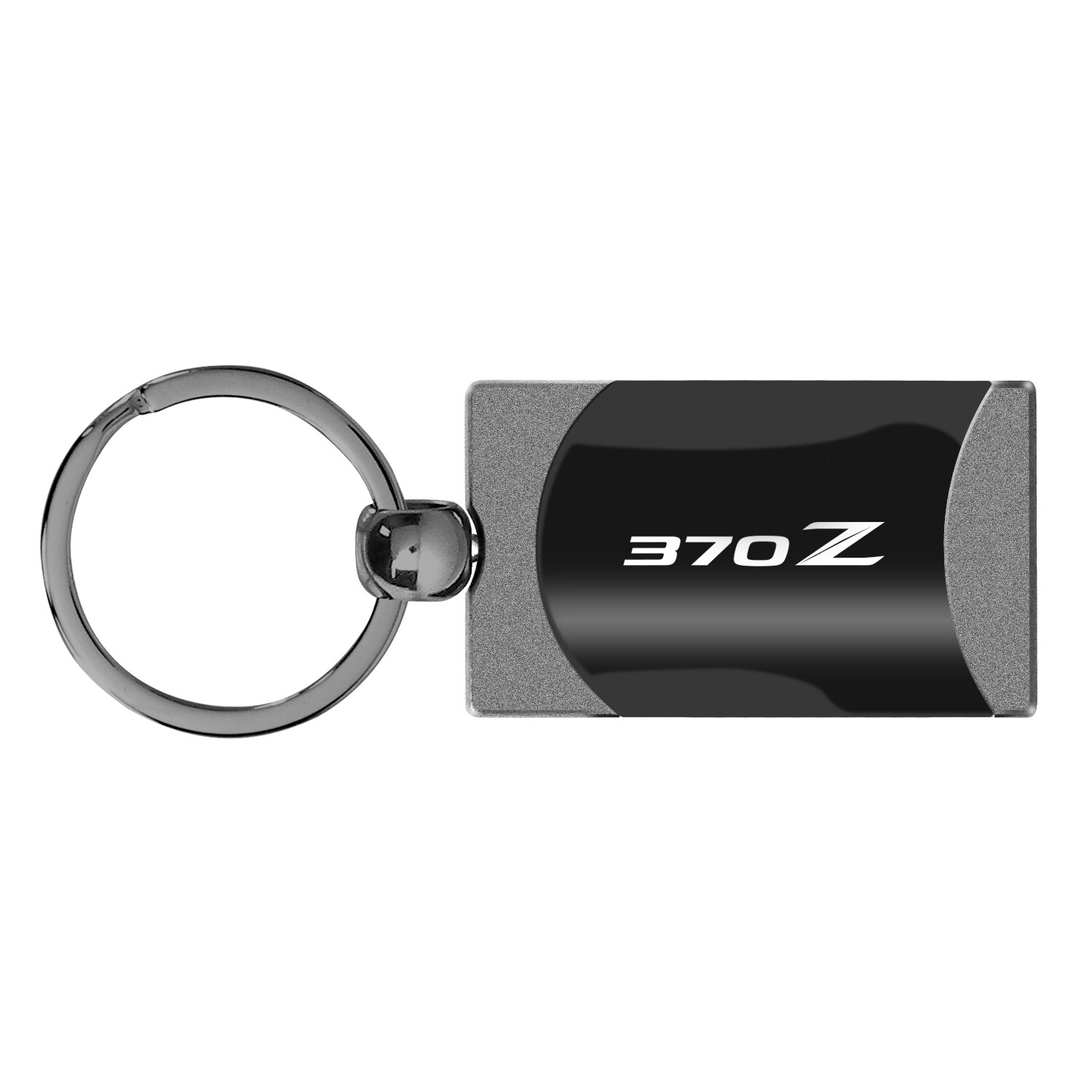 for Nissan 370Z Two Tone Gun-Metal Black Rectangular Key Chain Keyring Keychain