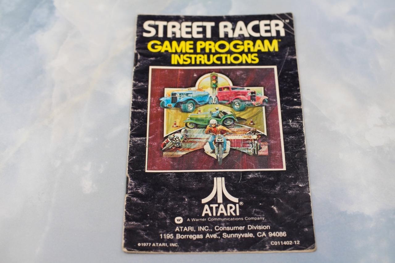 NO GAME- STREET RACER Instruction Book Manual ATARI 2600
