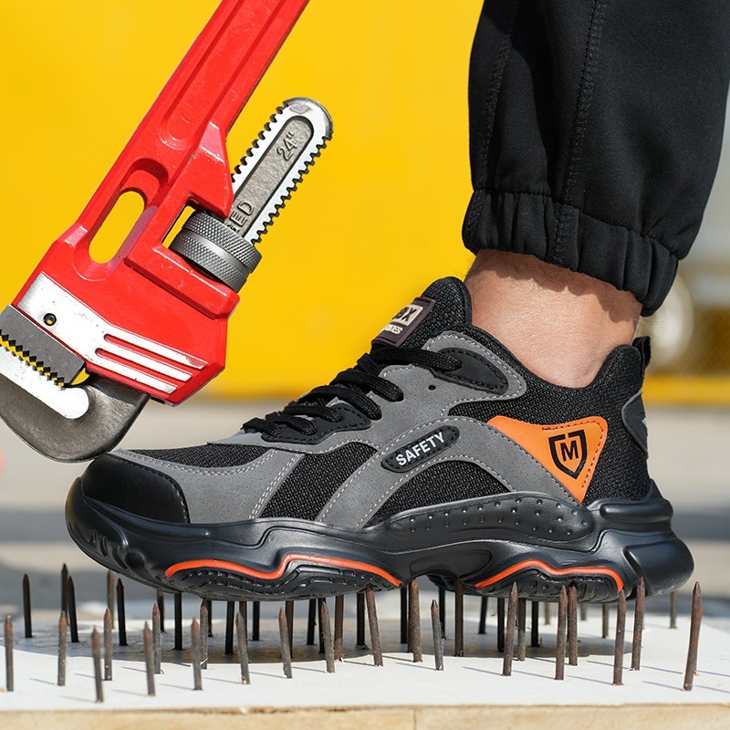 Mens Work Boots Steel Toe Safety Shoes Indestructible Sneakers Lightweight Shoes