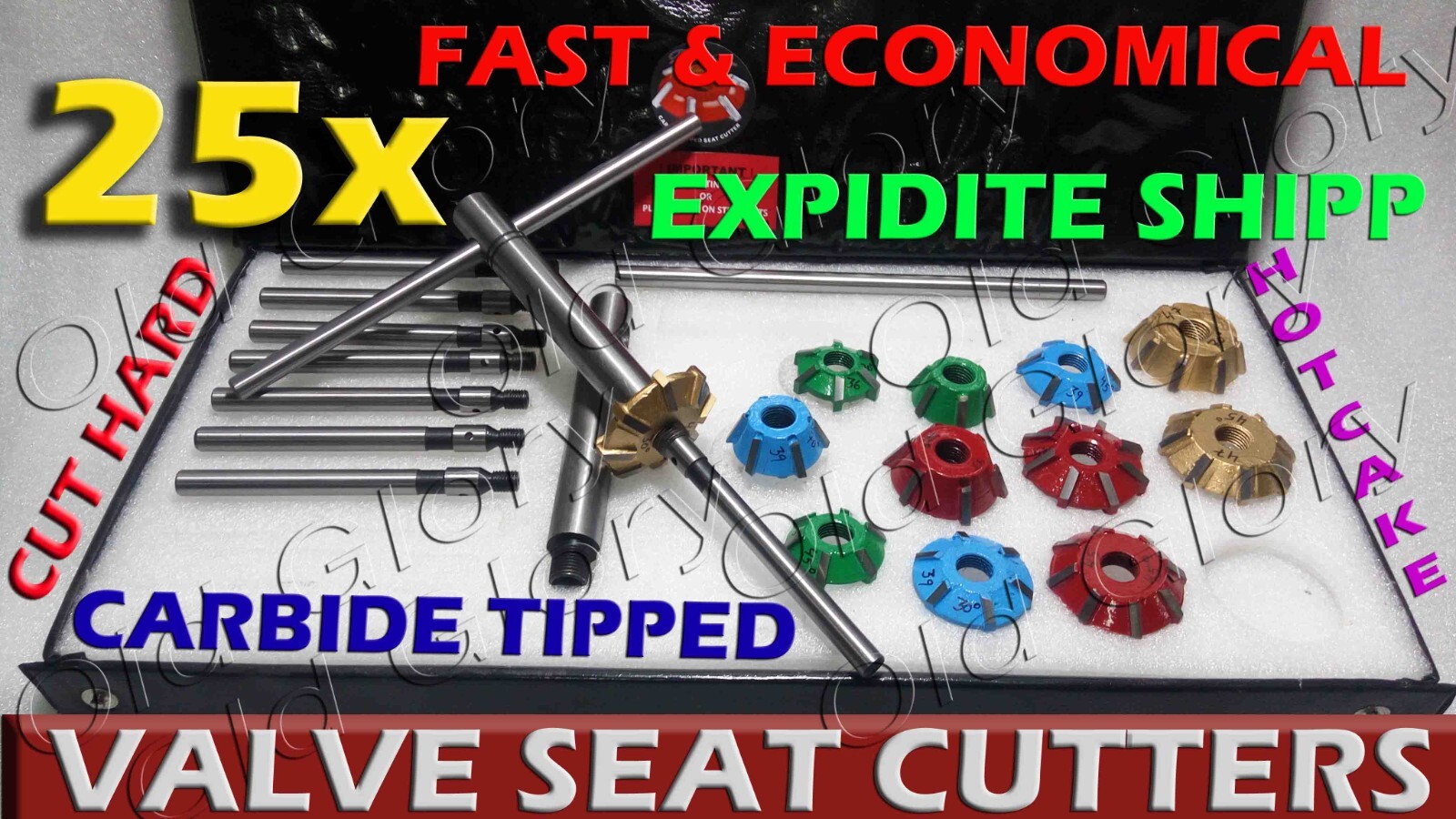 25x Carbide Tipped Valve Seat Cutter set  30 45 70  Vintage Cars & Motorcycles