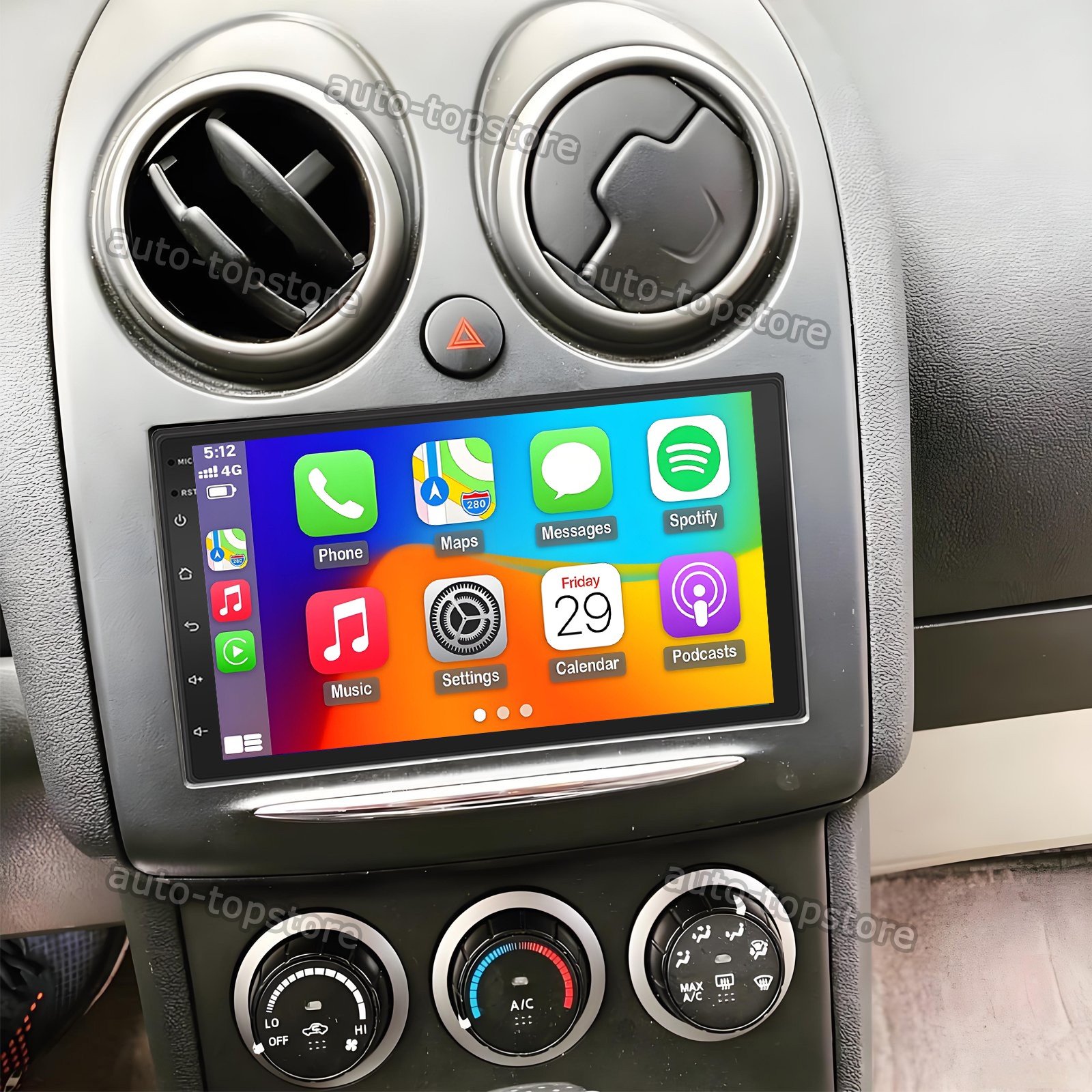 2+64GB For Nissan Rogue 2008-2013 Carplay Android 15 Car Stereo Radio GPS NAVI