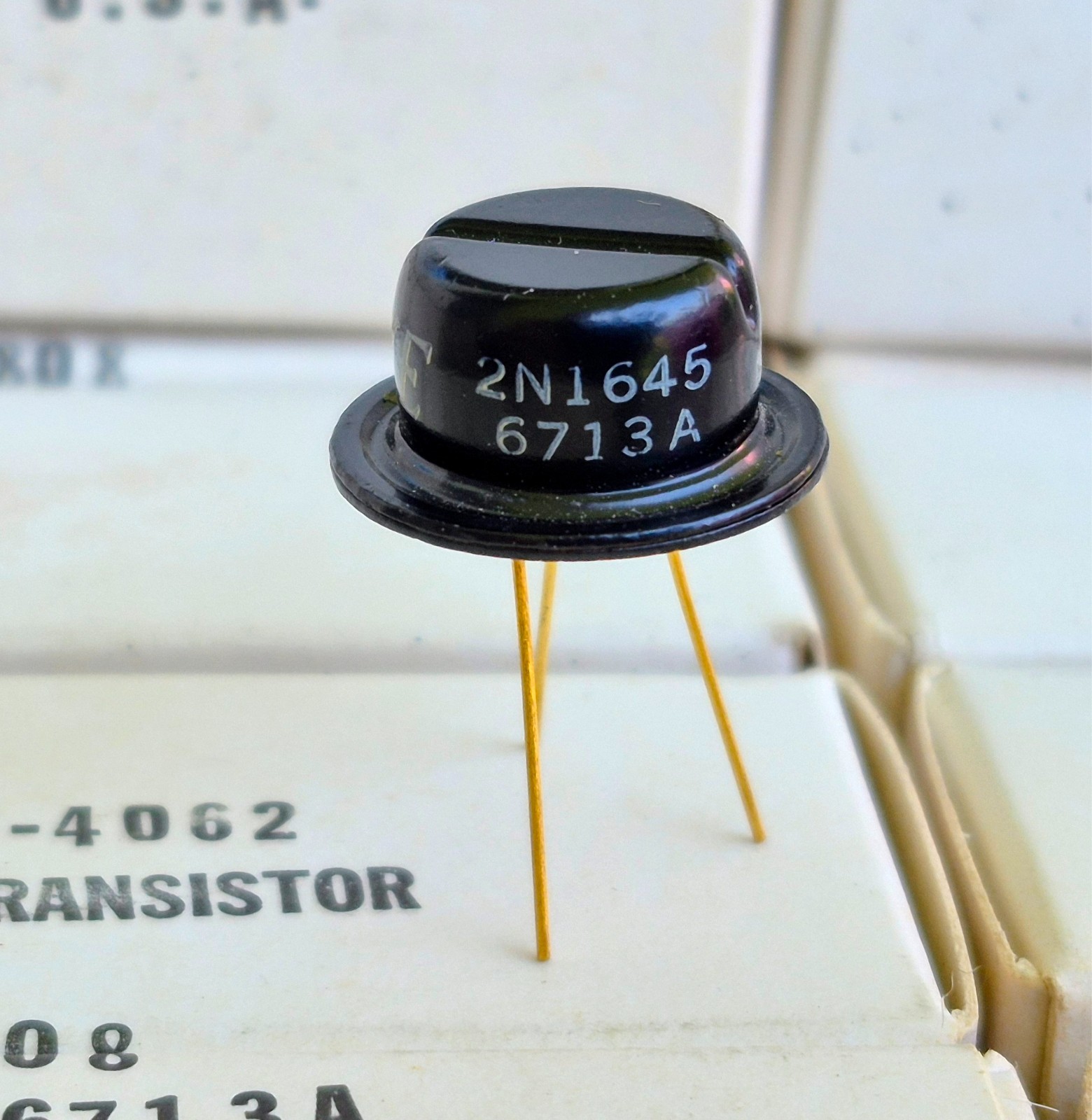1967 NOS NIB Western Electric 2N1645 6713A NPN Germanium HP Amp Transistor