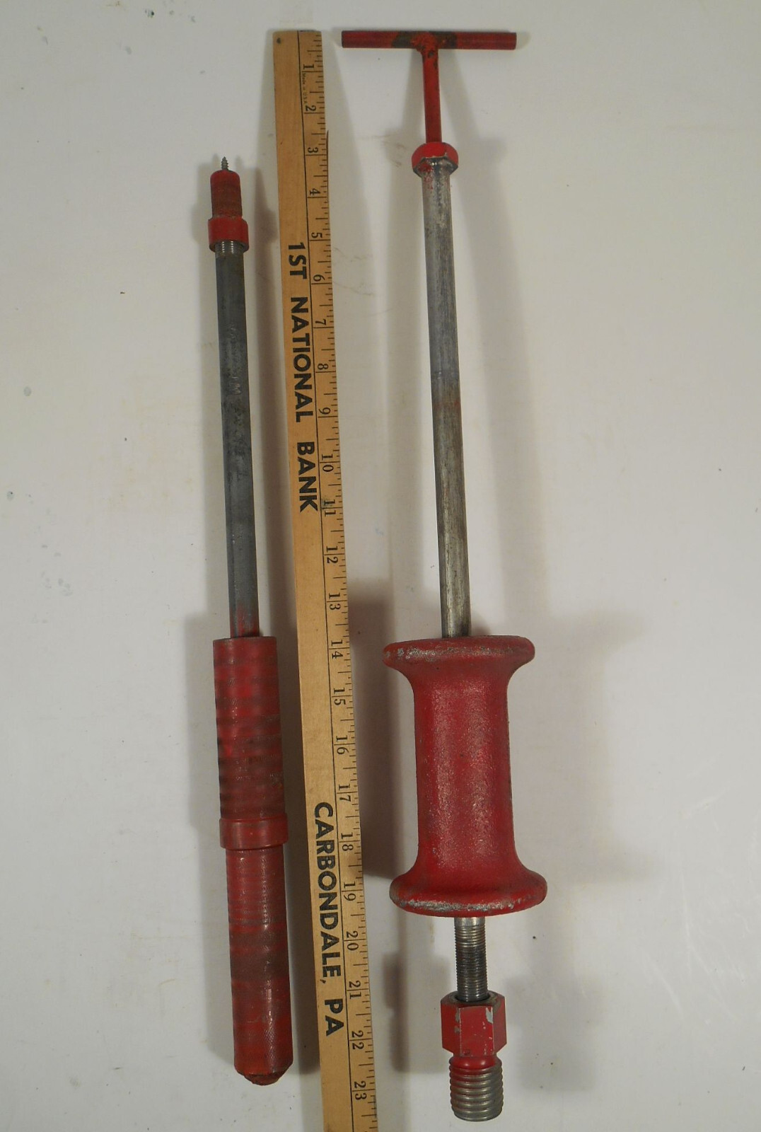 Vintage Pair Auto Body Dent Pullers Slide Hammers Puller Hammer