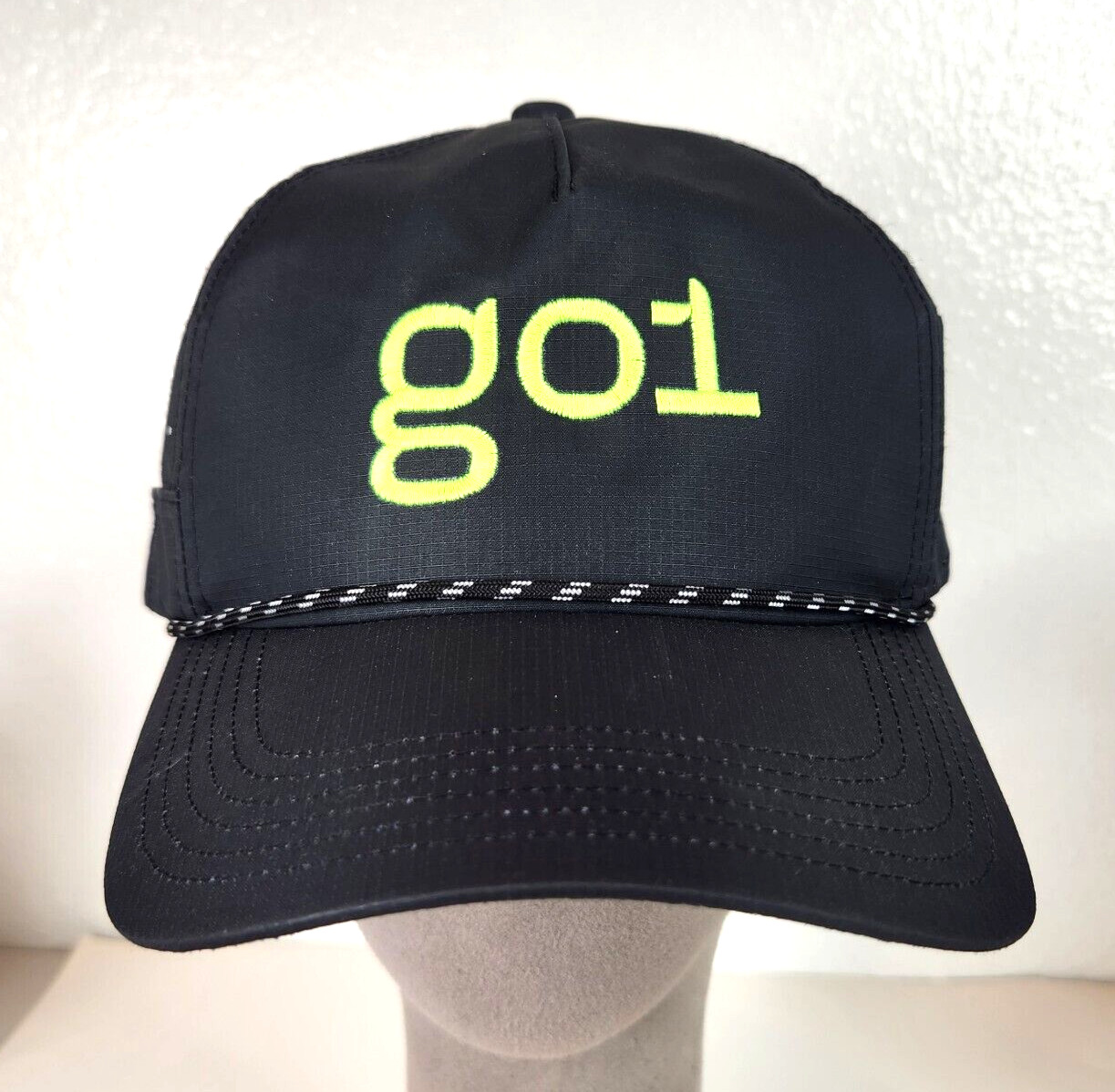 Sunday Golf Hat Porter Lite 5 go1 Adjustable OS Premium Black SnapBack  - NWT