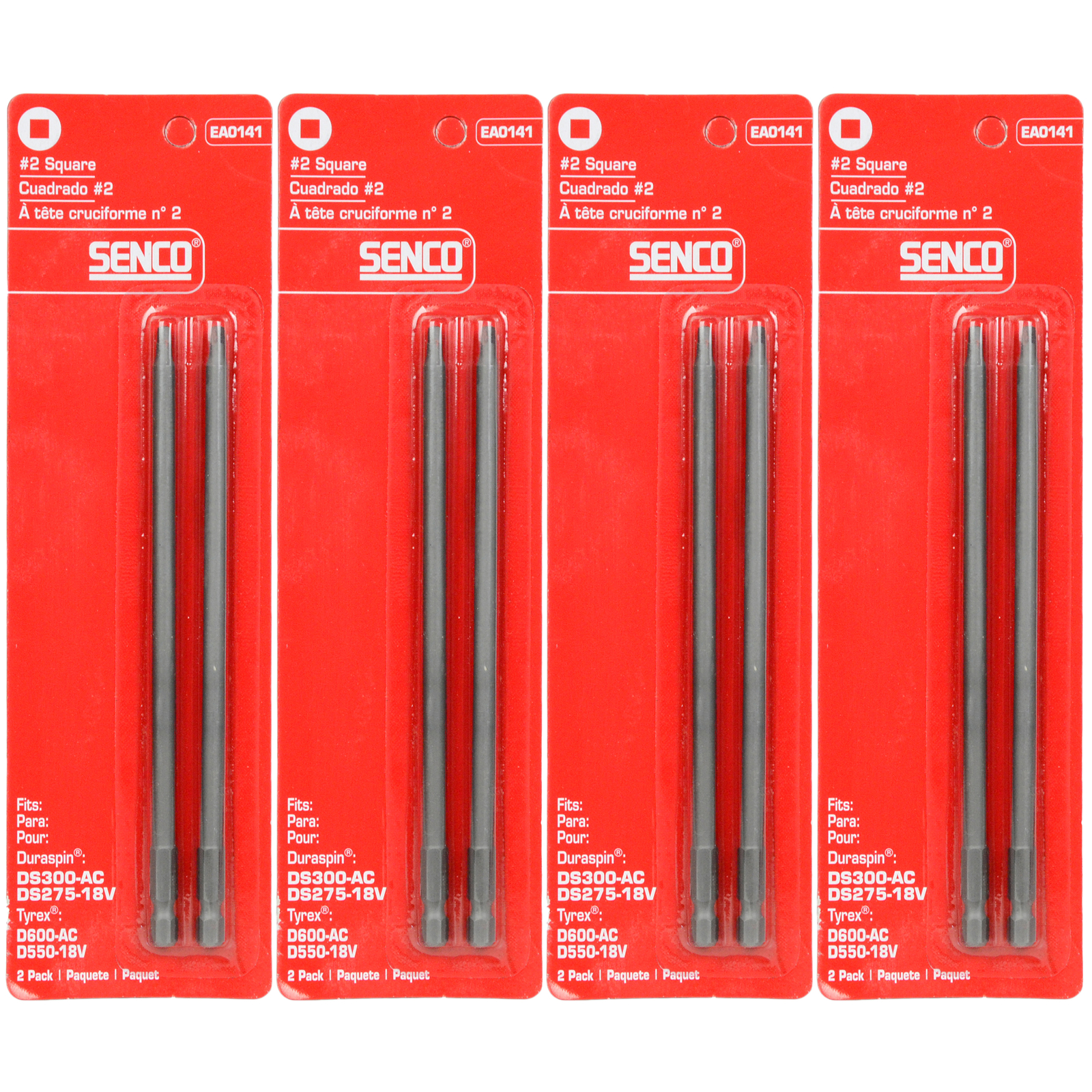 Senco EA0141 #2 Square Duraspin Drive Drill Bit 2-Count (4-Pack) (Retail)