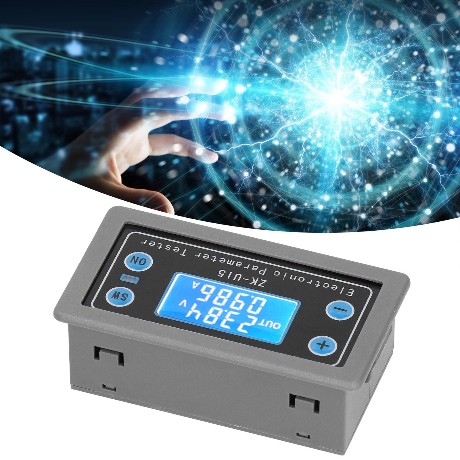 ZKU15 Voltage Current Testing Meter LCD Digital Display Volt Ammeter CS