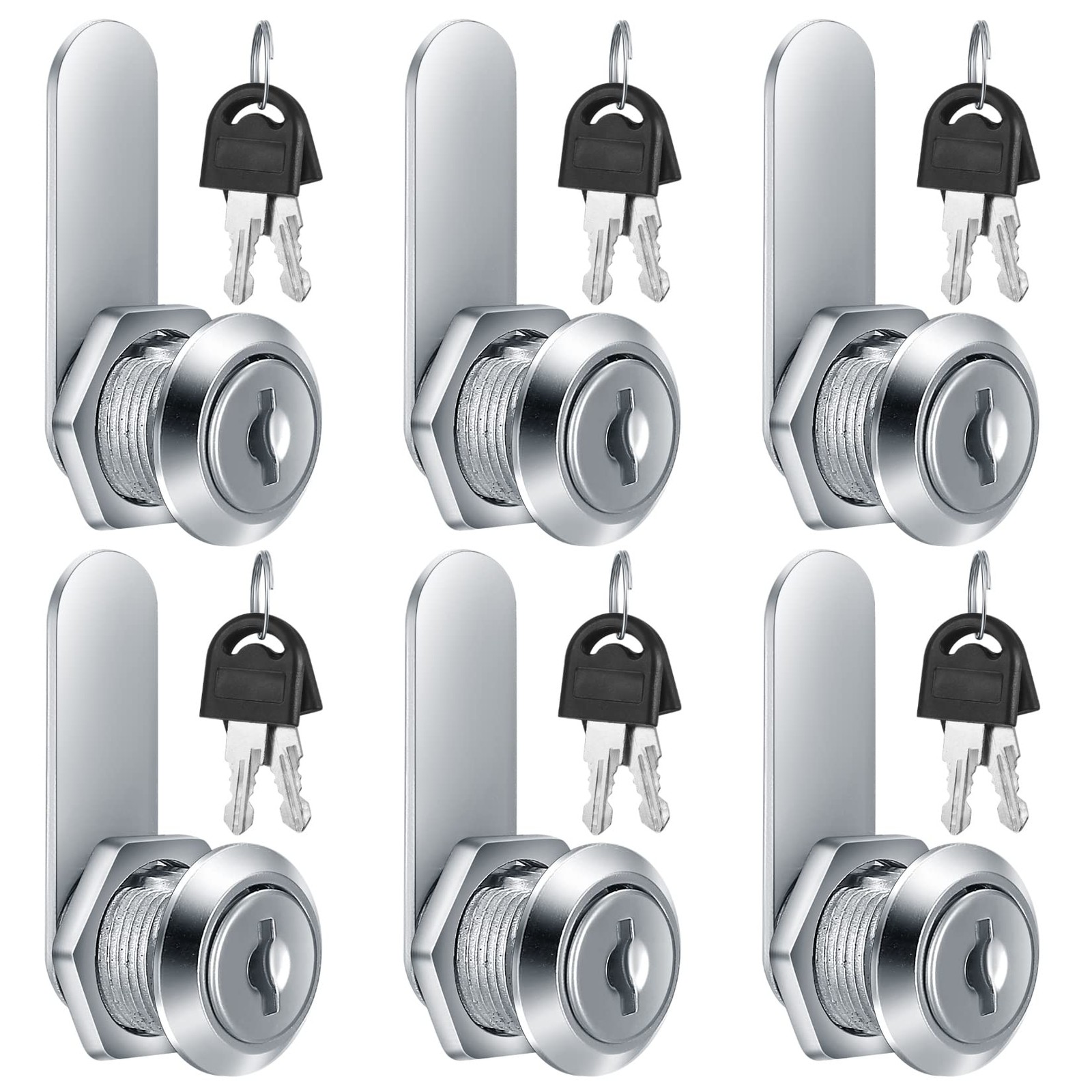 HexinYigjly 6 Pieces cam Lock File Cabinet Cylinder Cam Lock (1 Key Opens All...