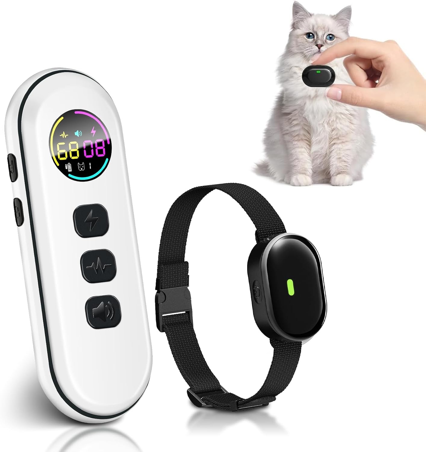 Ultra-Small Cat Shock Collar, Ultra-Light & Thin Cat Training Collar with 130...
