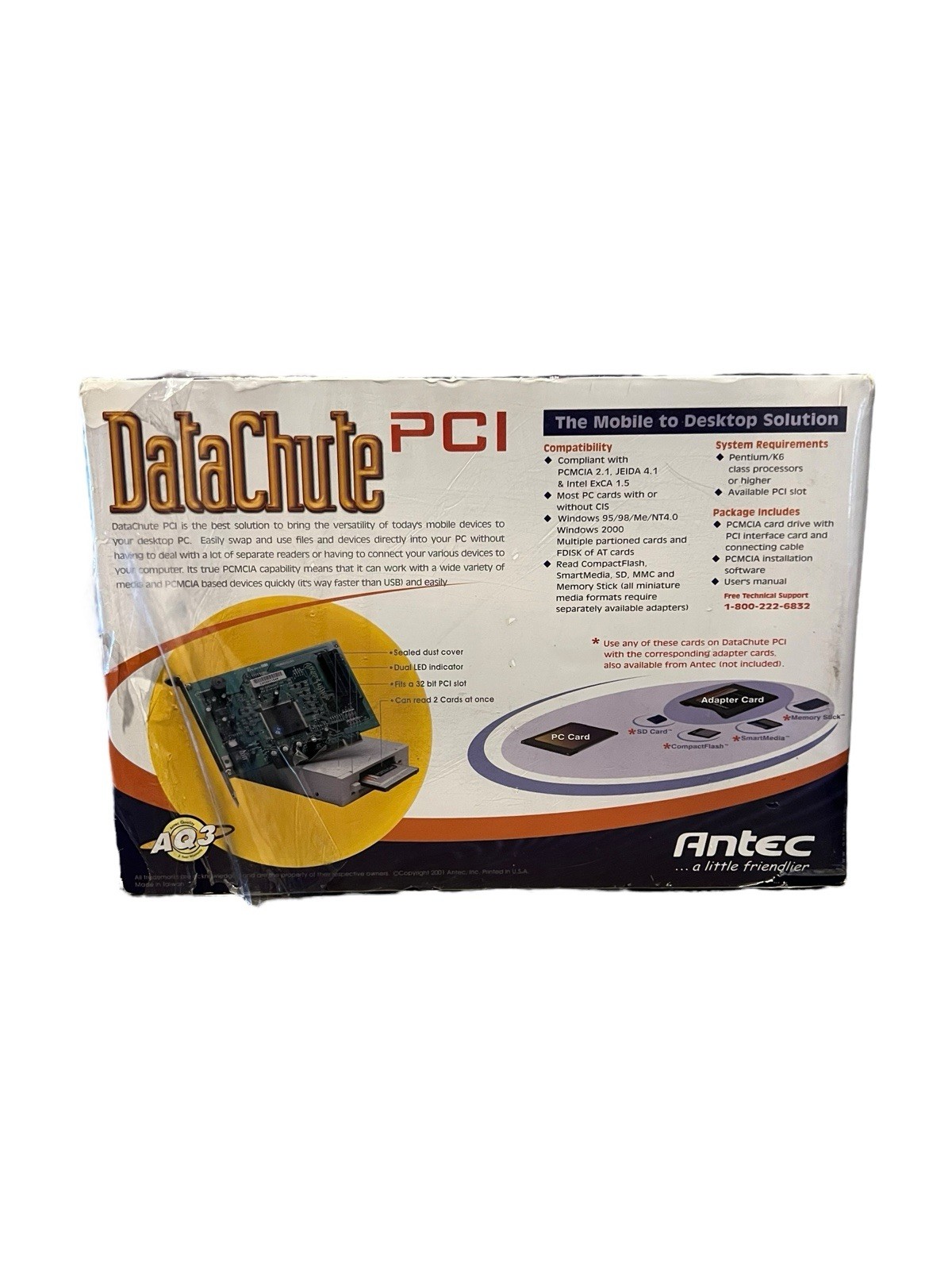 ANTEC DataChute PCMCIA Card Reader/Writer
