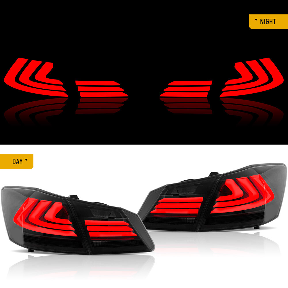 LED Tail light Fit 2013-2017 Honda Accord w/Sequential Turn sig SMOKED Assembly