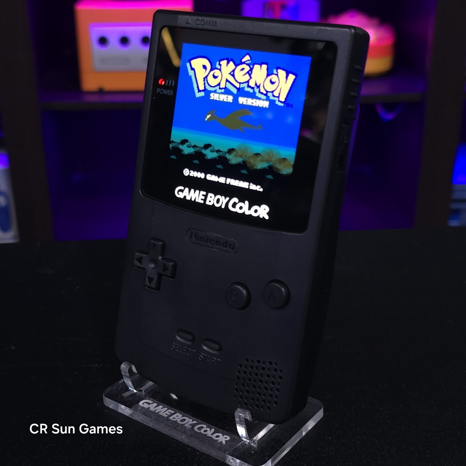 Black Gameboy Color Console OLED Touch Screen GBC Game Boy