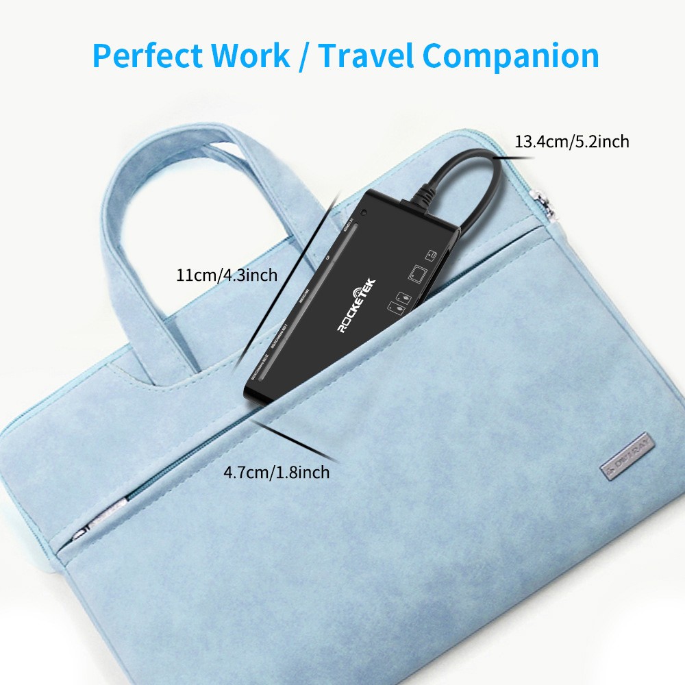 Card Reader USB 3.0, Multi-Card Reader for xD/CF/MS/SD/TF, 7-in-1 Memory Adapter