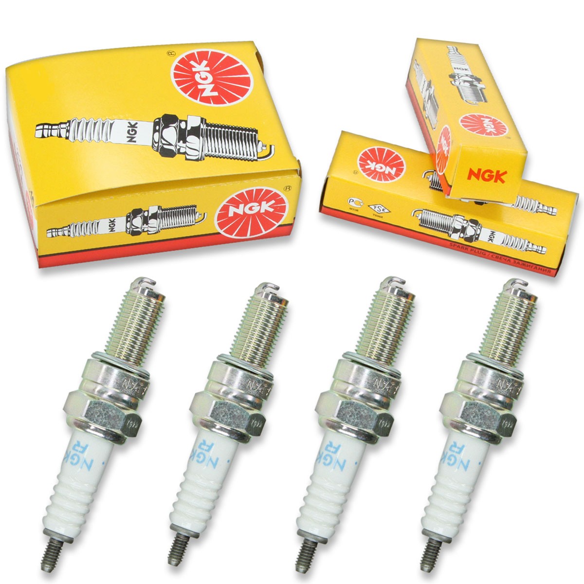 4pcs 05-06 Kawasaki ZX636 Ninja ZX-6R NGK Standard Spark Plugs 636cc 38ci nc