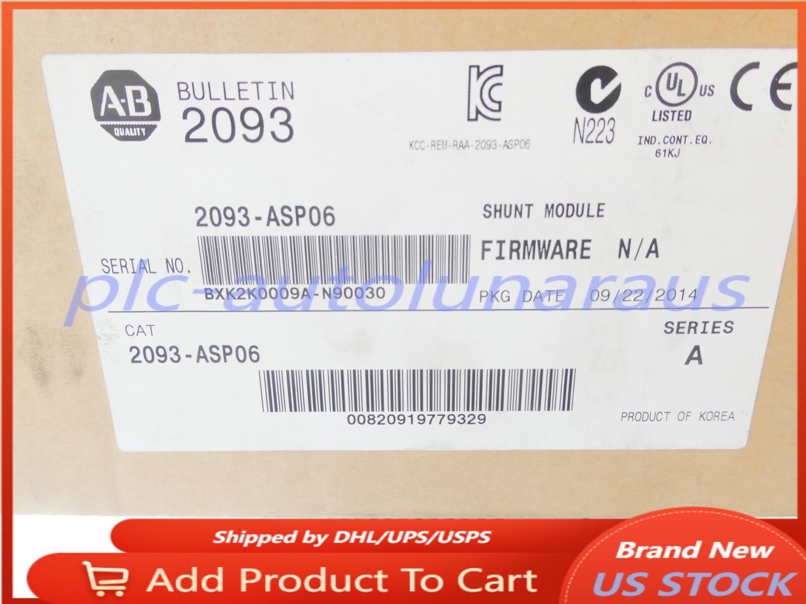 New AB 2093-ASP06 Free Shipping New in Box New Factory Sealed PLC US