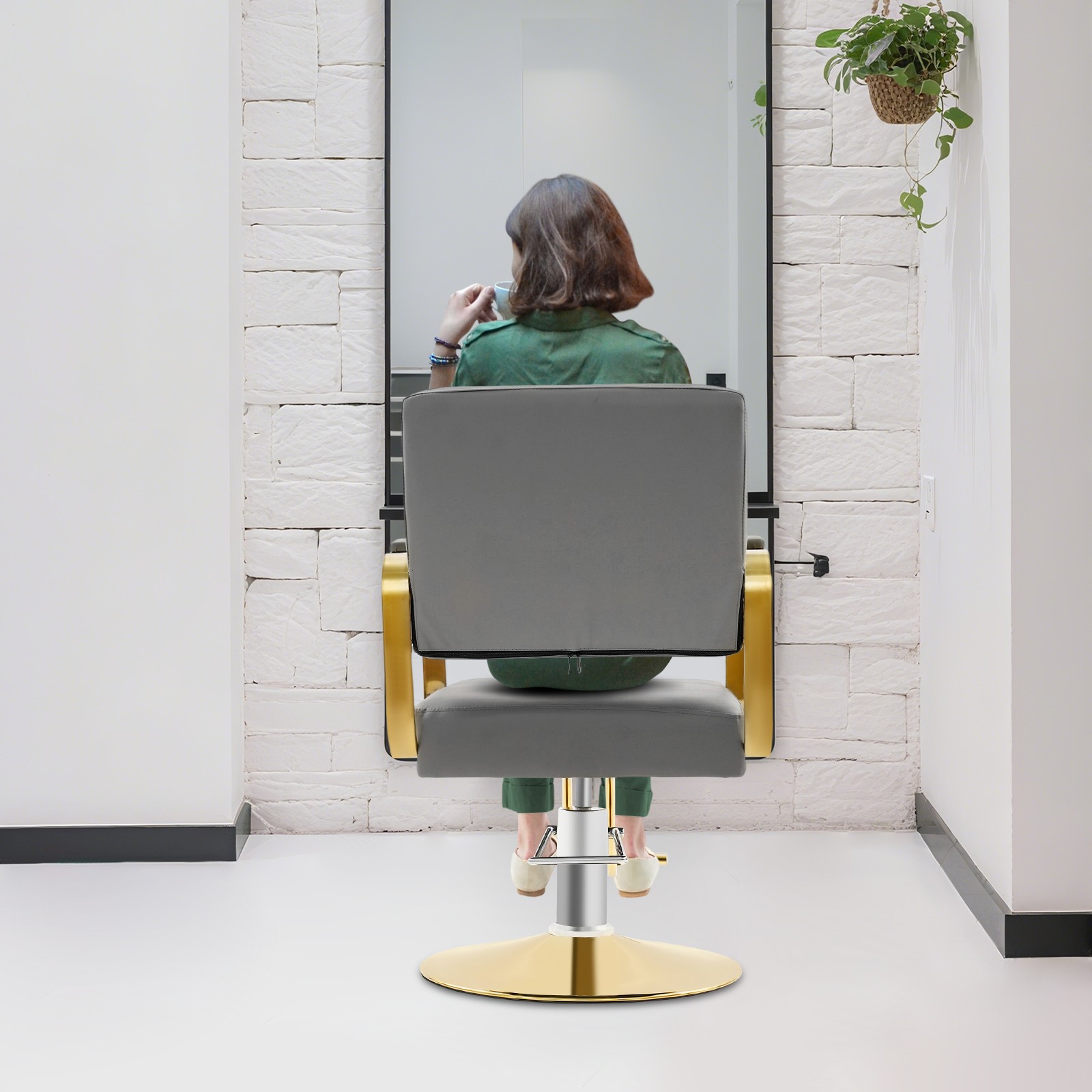 360° Salon Chair Hair Stylist Barber Chair Hair Salon Barber Chair Adjustable
