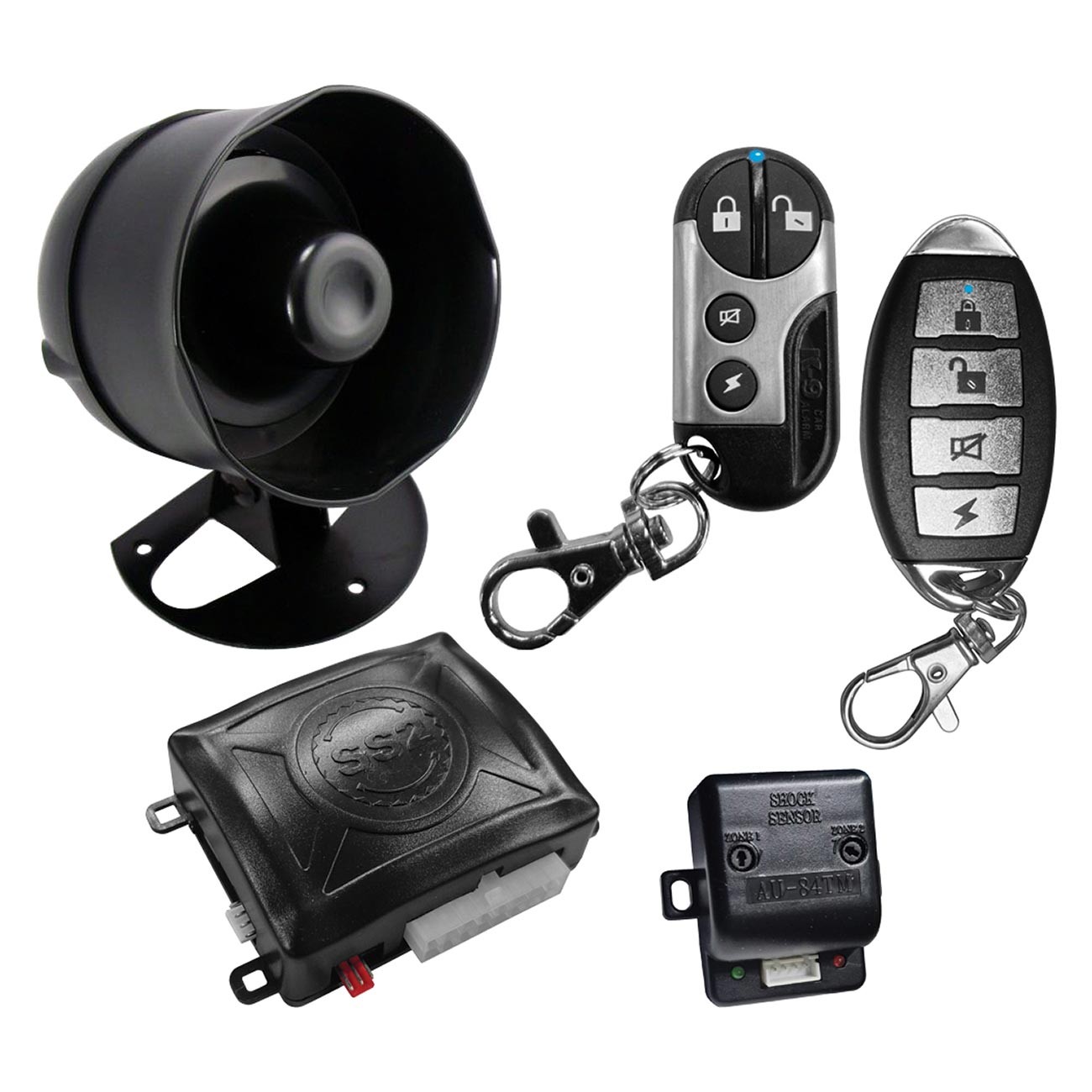OMEGA K-9 Car Alarm Keyless Entry System K9MUNDIALSSX 2 4-Button Remotes