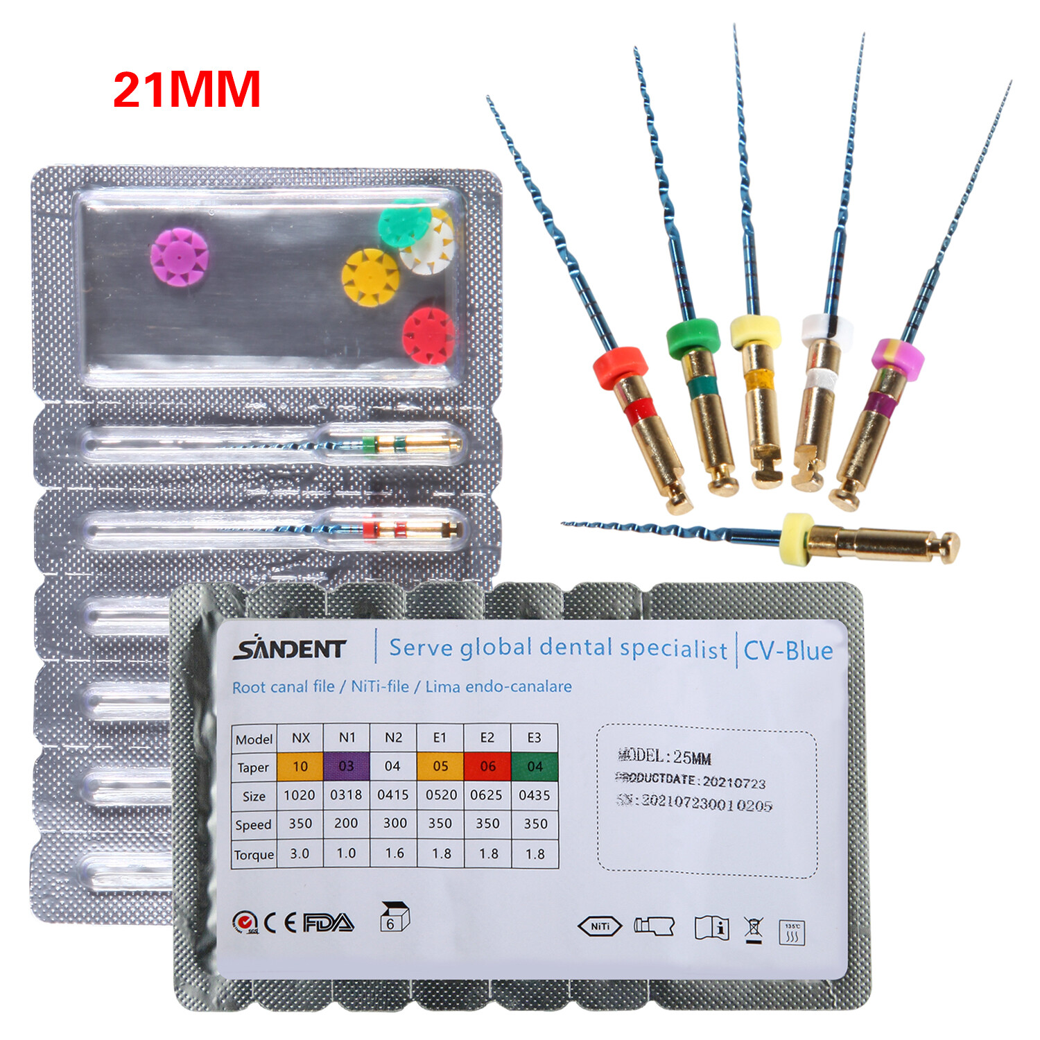Dental Reciprocating Endo Root Canal Niti Rotary Primary File Engine Use 25mm OR