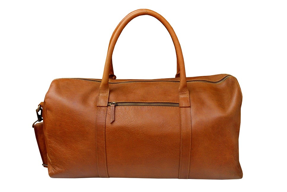 Leather Cow Hide Carry-On Duffle Duffel Weekend Gym Luggage Travel Bag 1831AF