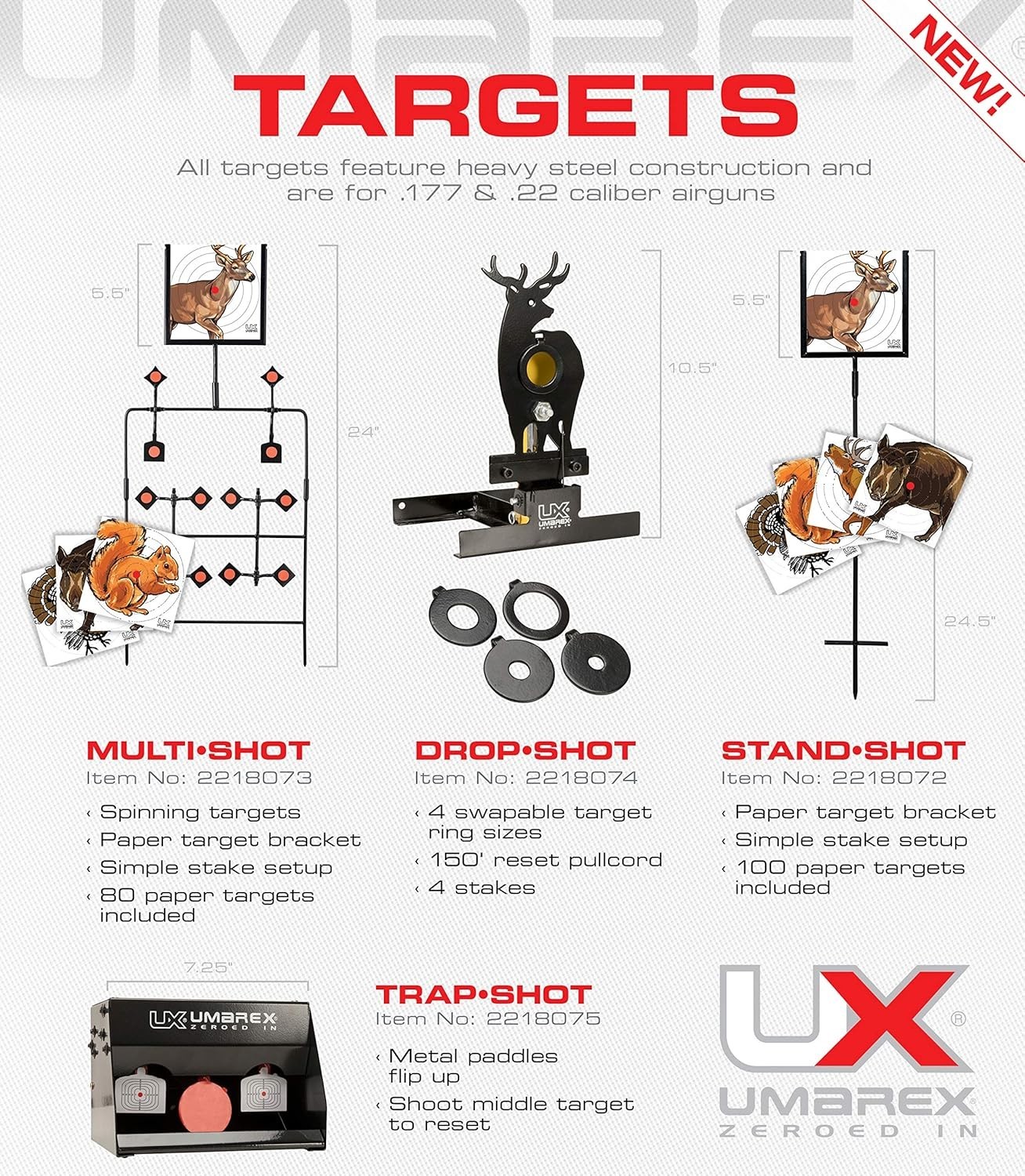 Diverse 100-Pack Paper Shooting Targets with Bullseye - Deer, Elk, Hog & More