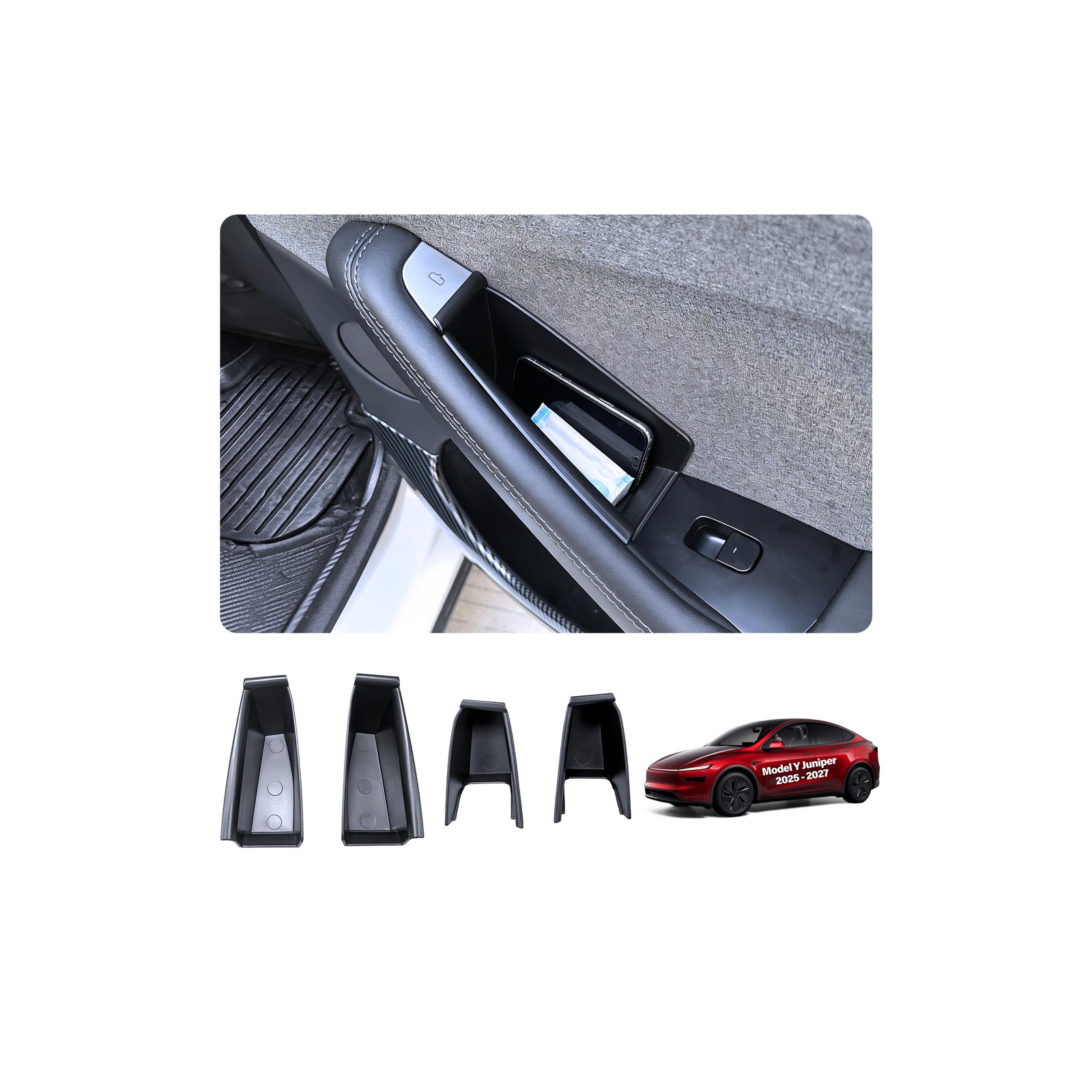 for Tesla Door Handle Storage Model Y Refreshed Juniper 2025 2026 Container M...